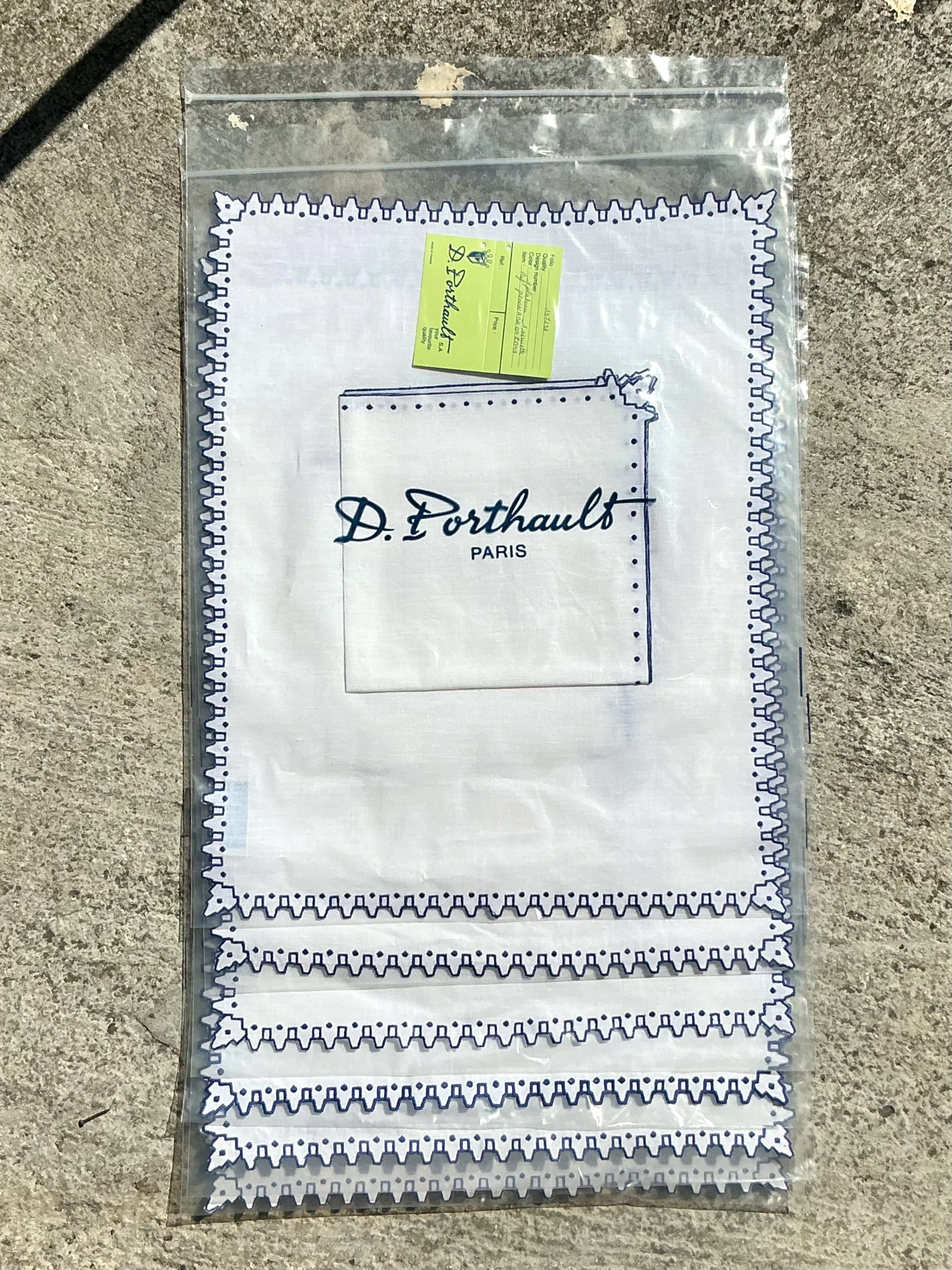 Regency Embroidered D. Porthault Paris Placemat And Napkin - Set Of 6 - Top view