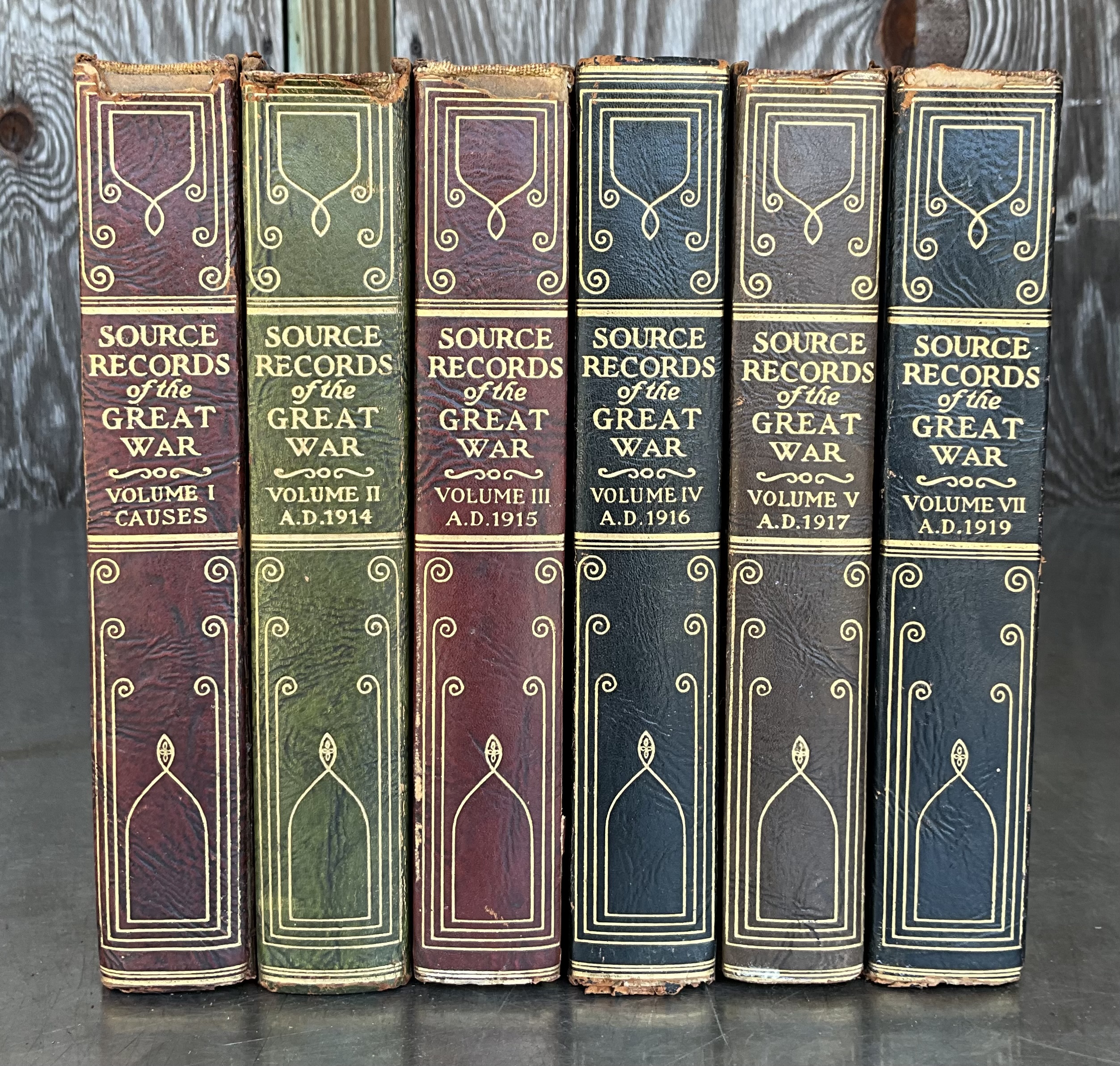 Source Records of the Great War Volumes 1-6 - Back view