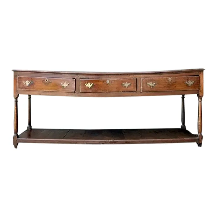 Vintage 18th Century Distressed Plank Console Table