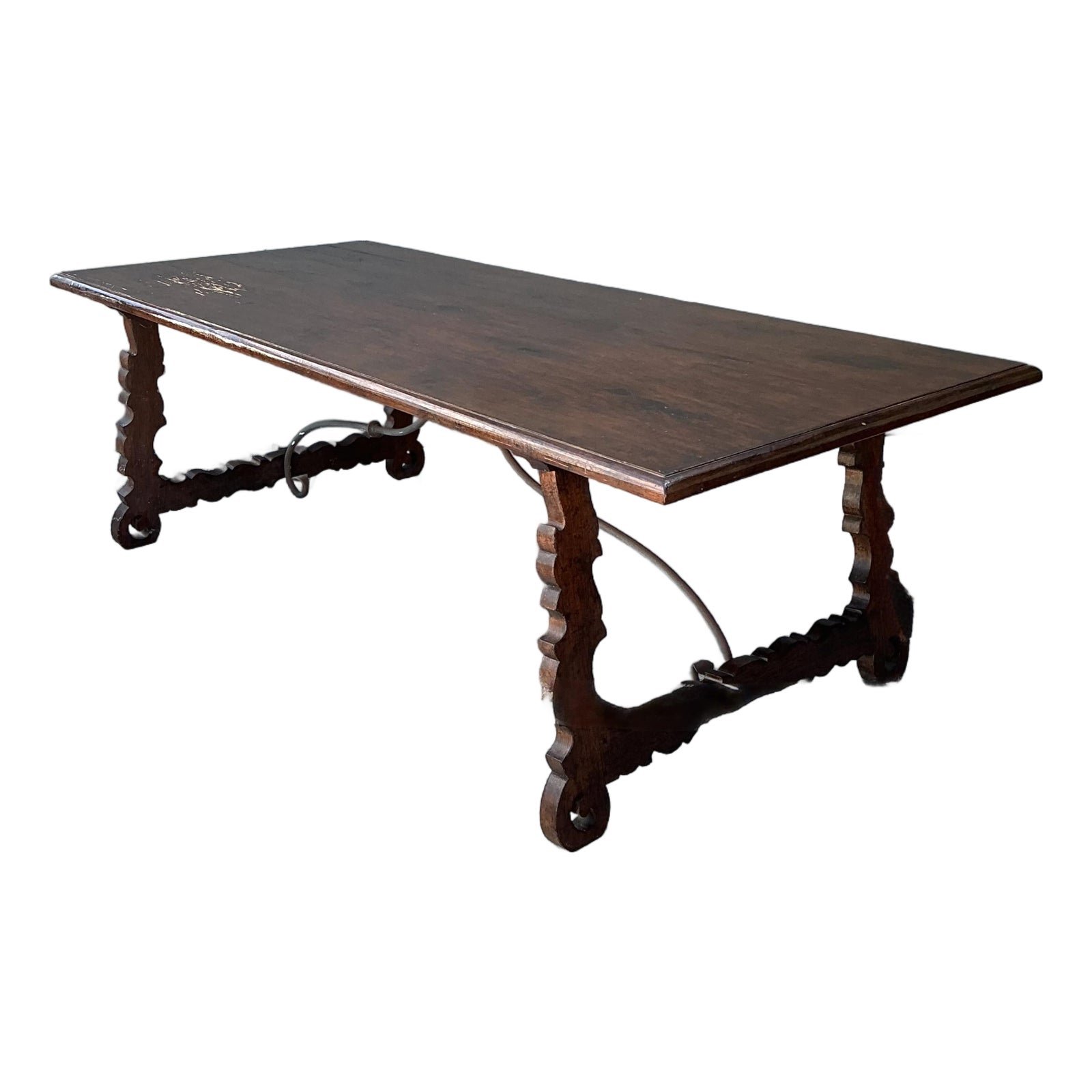 Vintage 18th Century Monumental Lyre Table