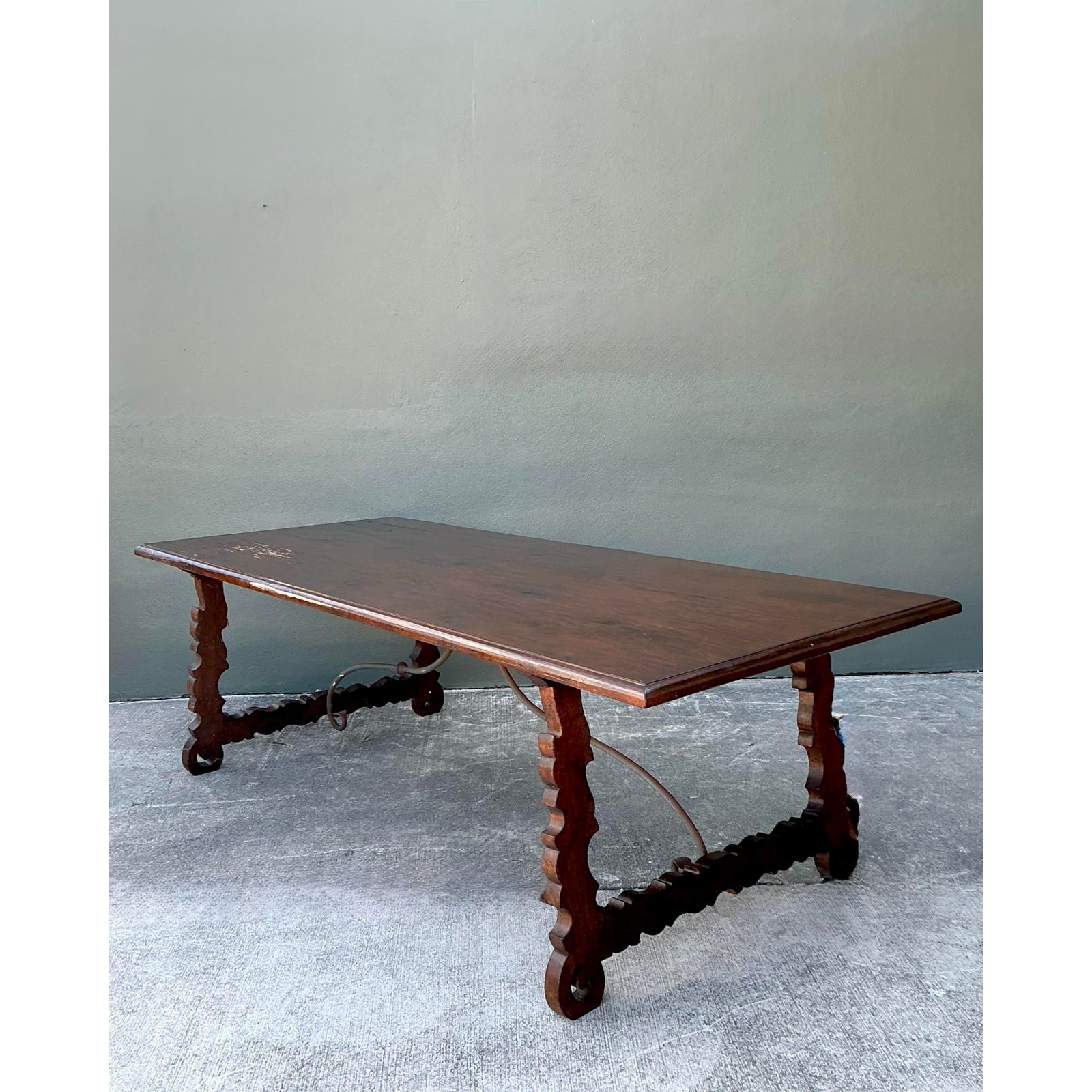 Vintage 18th Century Monumental Lyre Table - Detail view