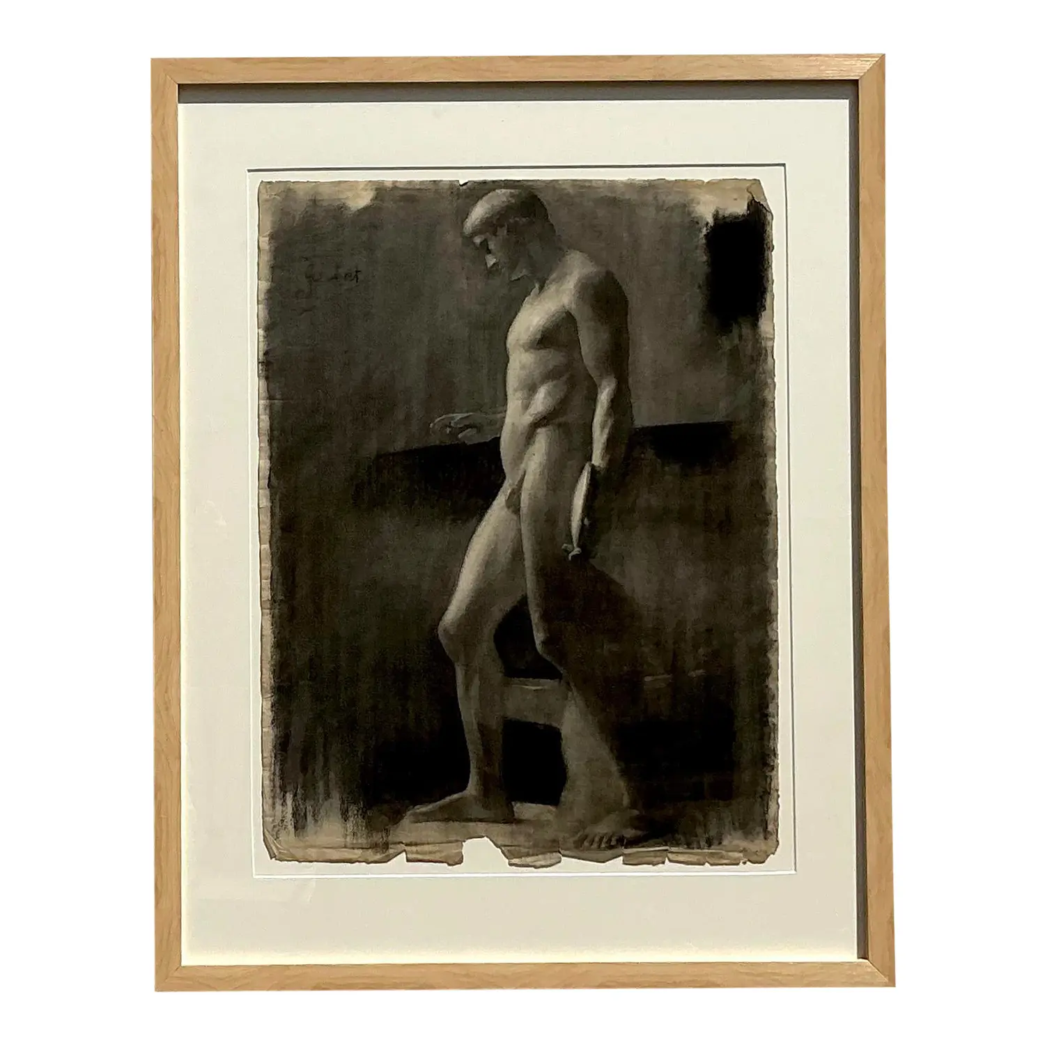 Vintage 1930s Original Pencil Sketch of Man