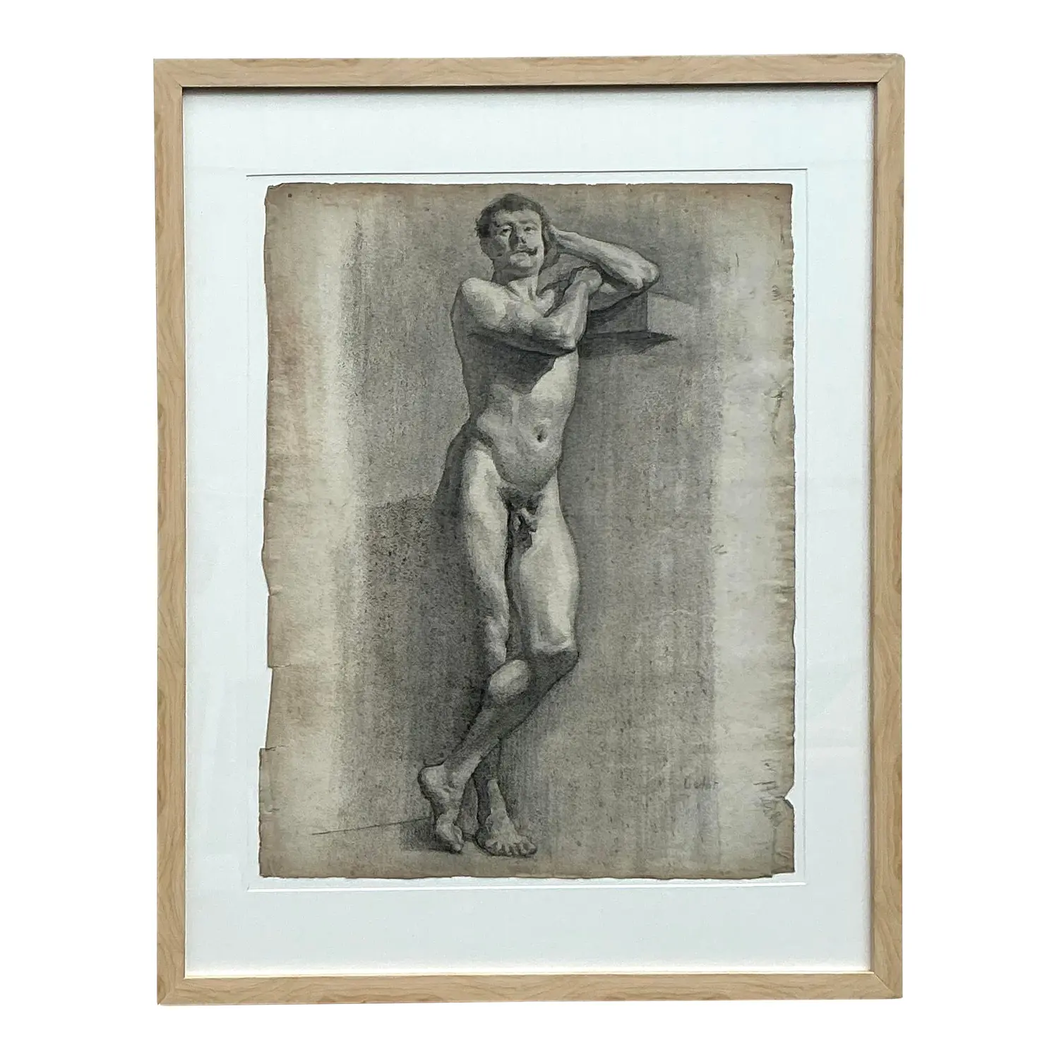 Vintage 1930s Original Pencil Sketch of Man