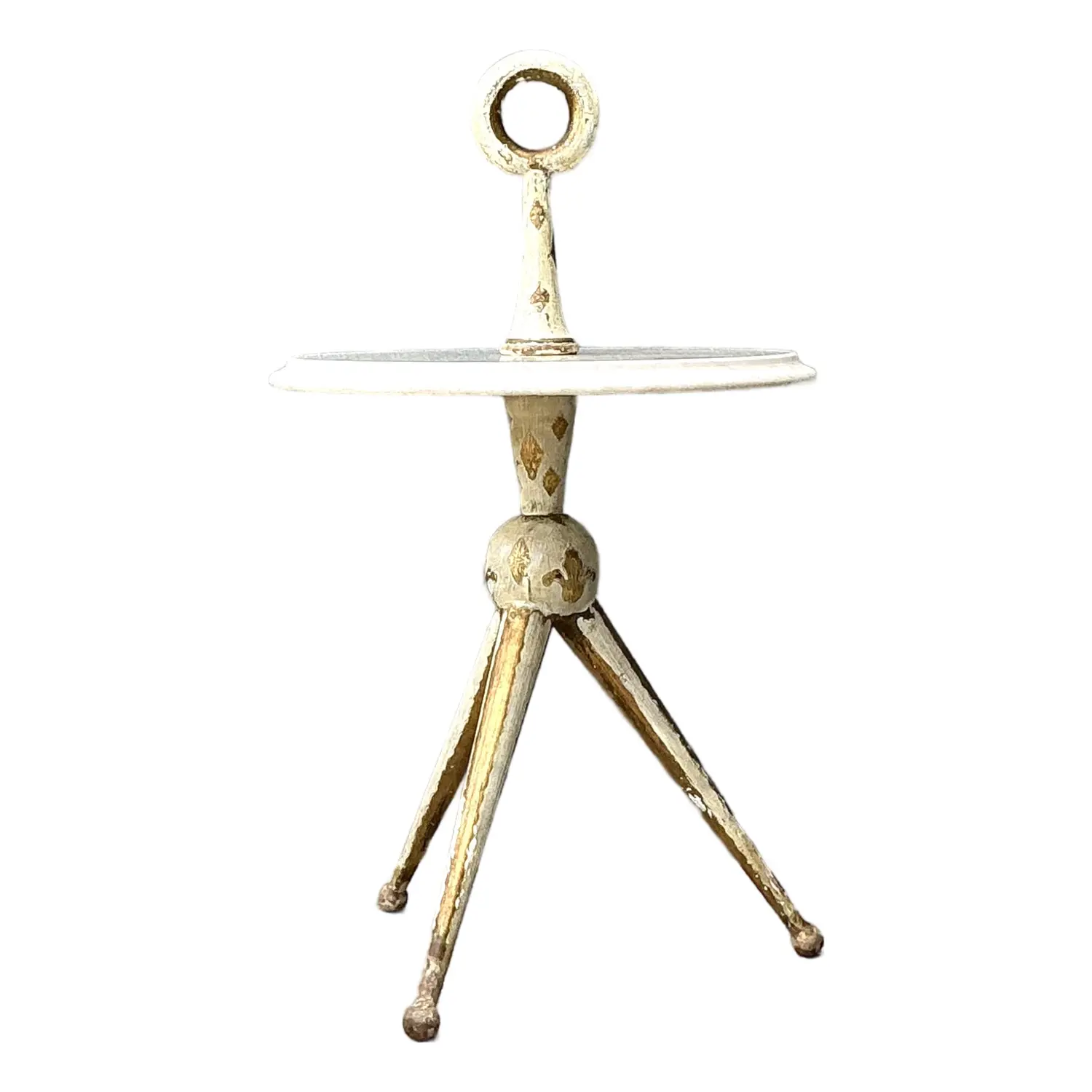 Vintage 1940s Italian Gilt Tipped Side Table