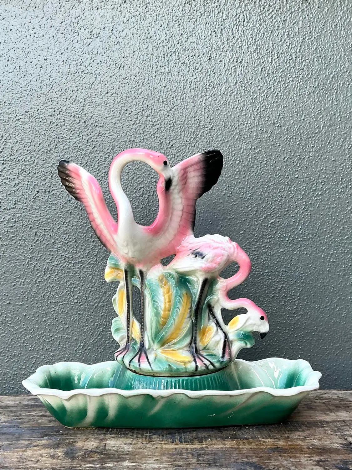 Vintage 1950s Lane Glazed Ceramic Light - Top view