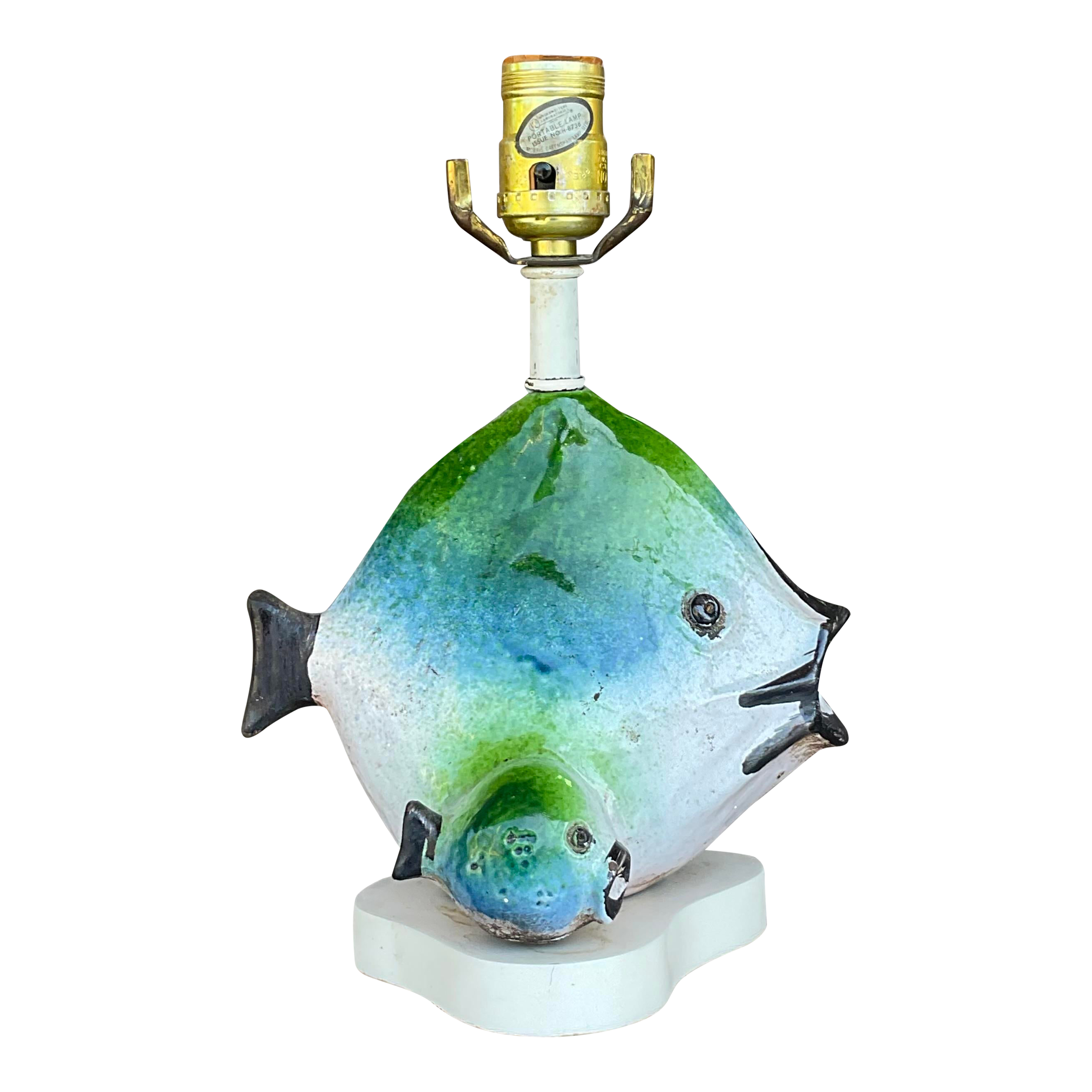 Vintage 1960s Italian Gli Etruschi Fish Lamp
