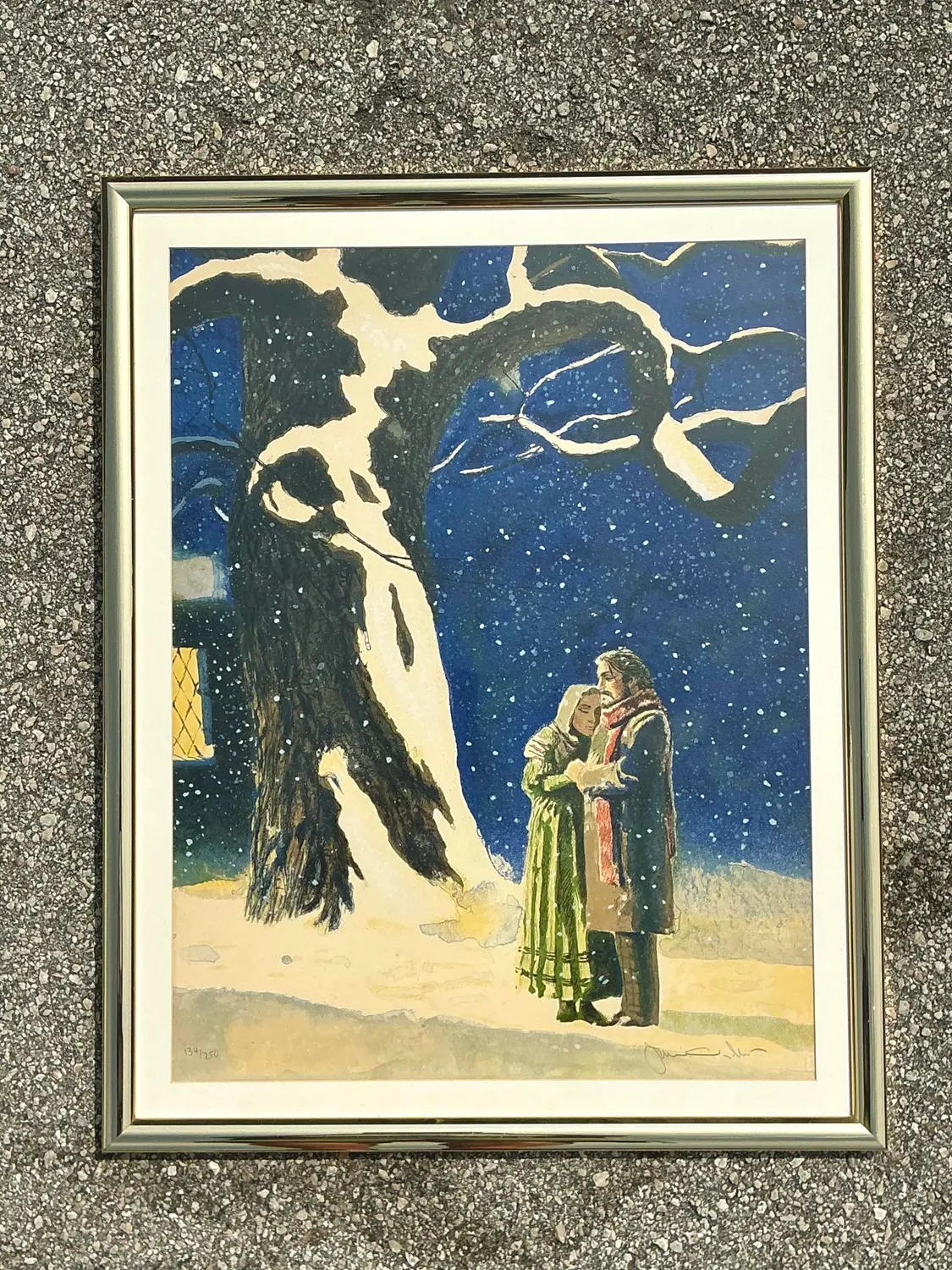 Vintage 1978 Metropoilitan Opera “La Boheme” Lithograph - Detail view