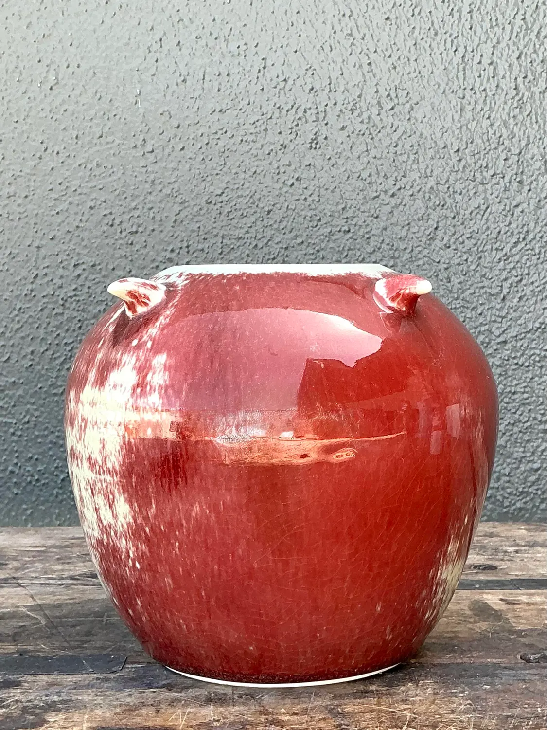 Vintage 1981 Original Studio Pottery Vase - Back view