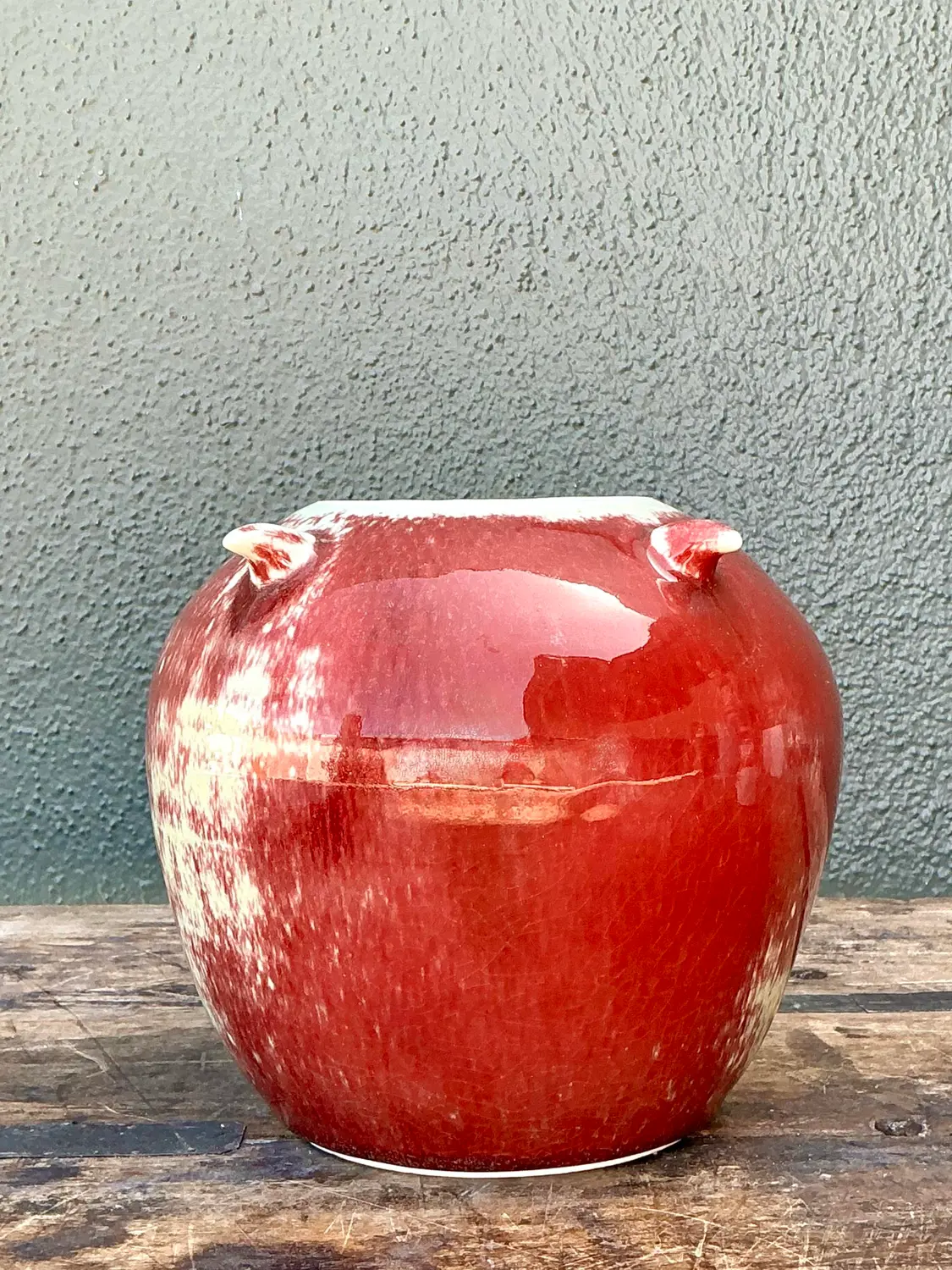 Vintage 1981 Original Studio Pottery Vase - Top view