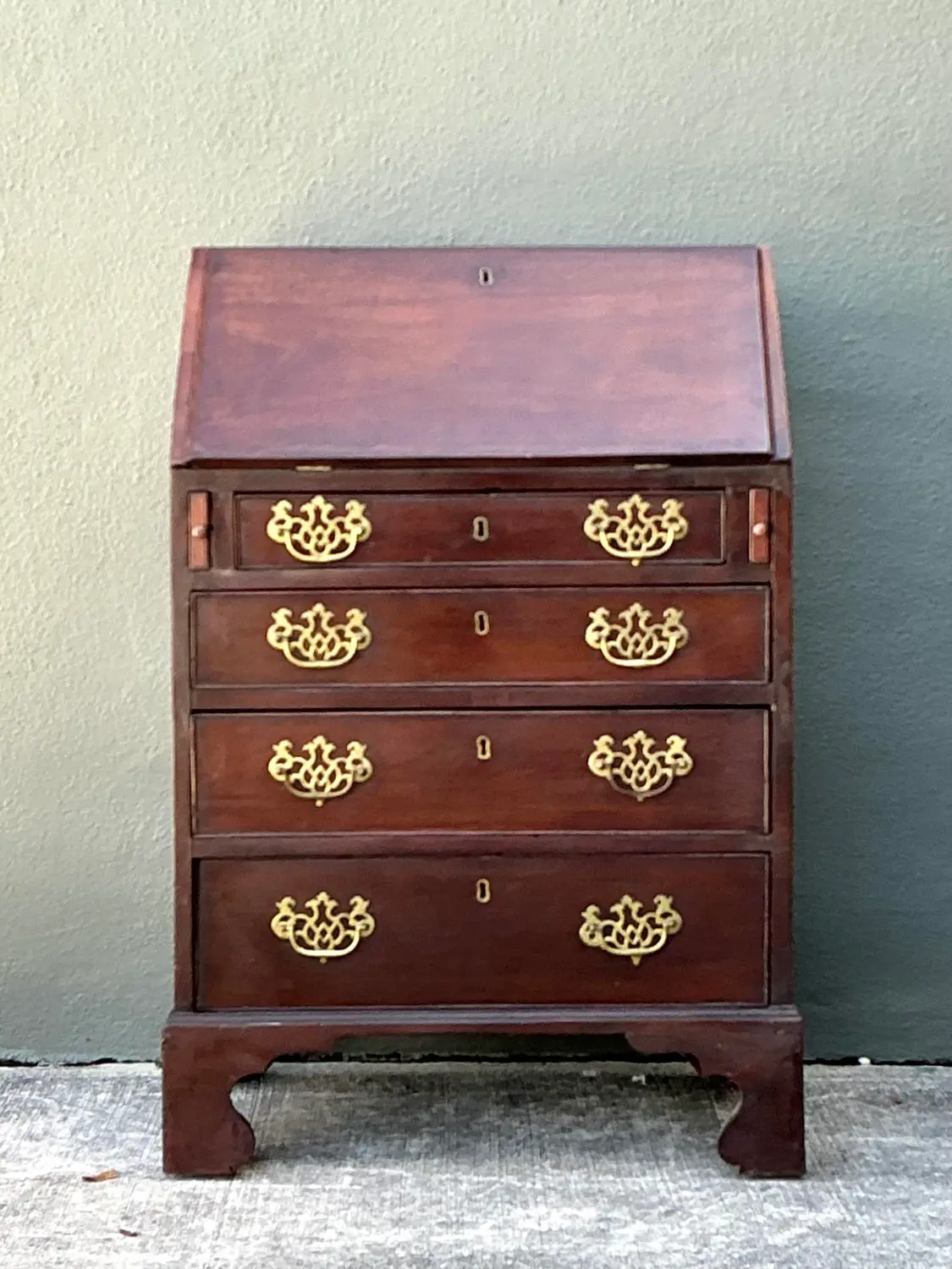 Vintage 19th Century Drop Down Writing Desk - Top view