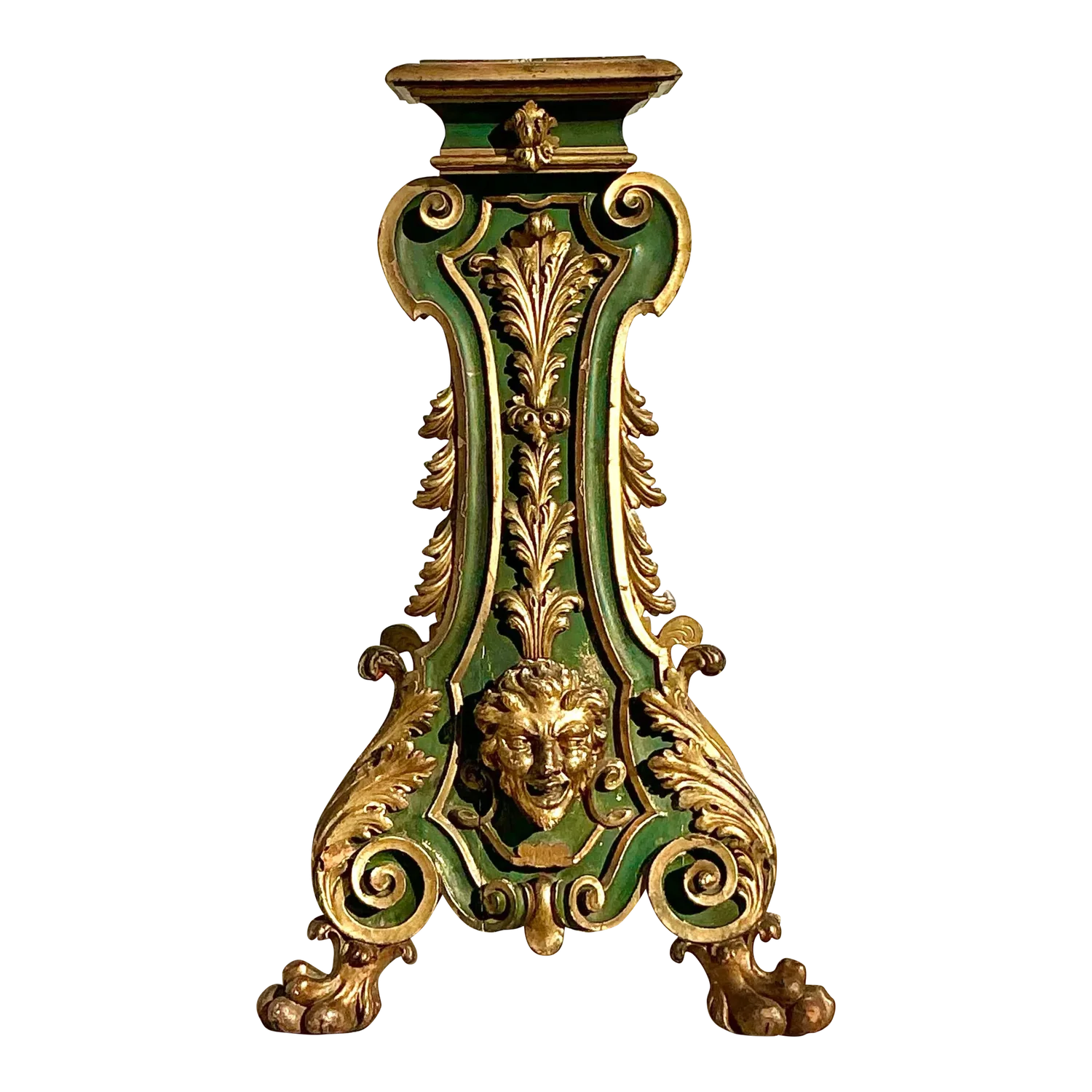 Vintage 19th Century Regency Gilt Painted Pedestal - Detail view