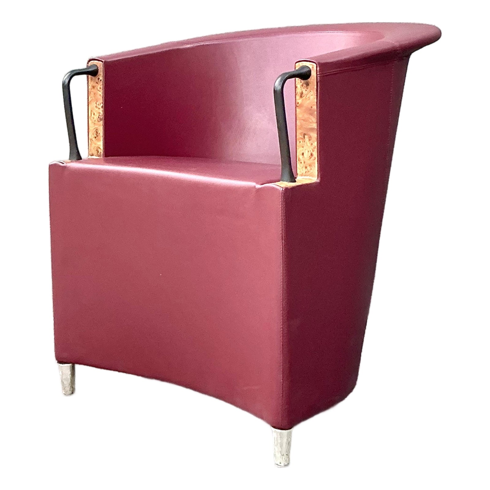 Vintage a Italian Paola Piva for B&b Italia “Artema” Leather Lounge Chair