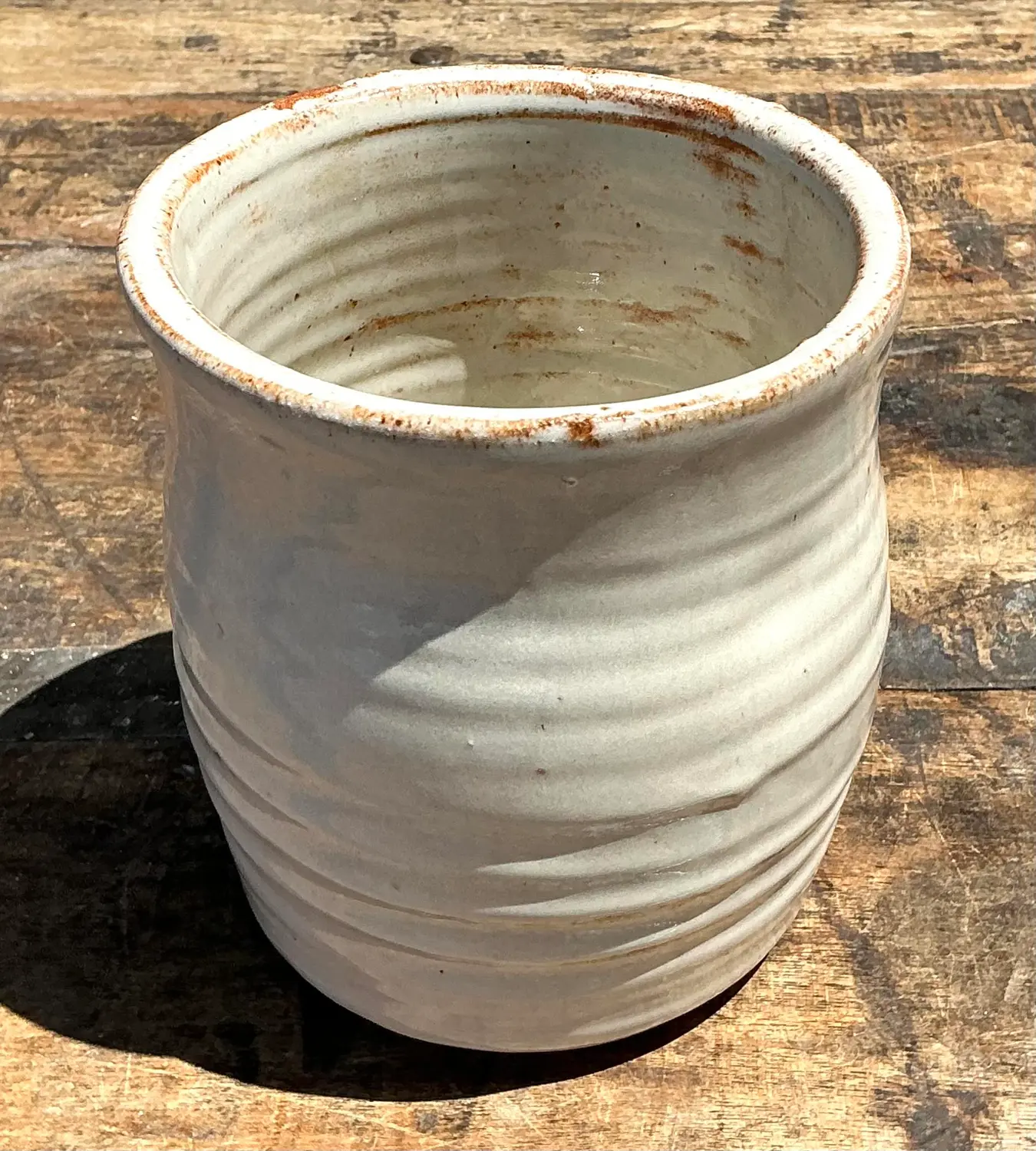 Vintage Aboriginal Studio Pottery Vase - Side view