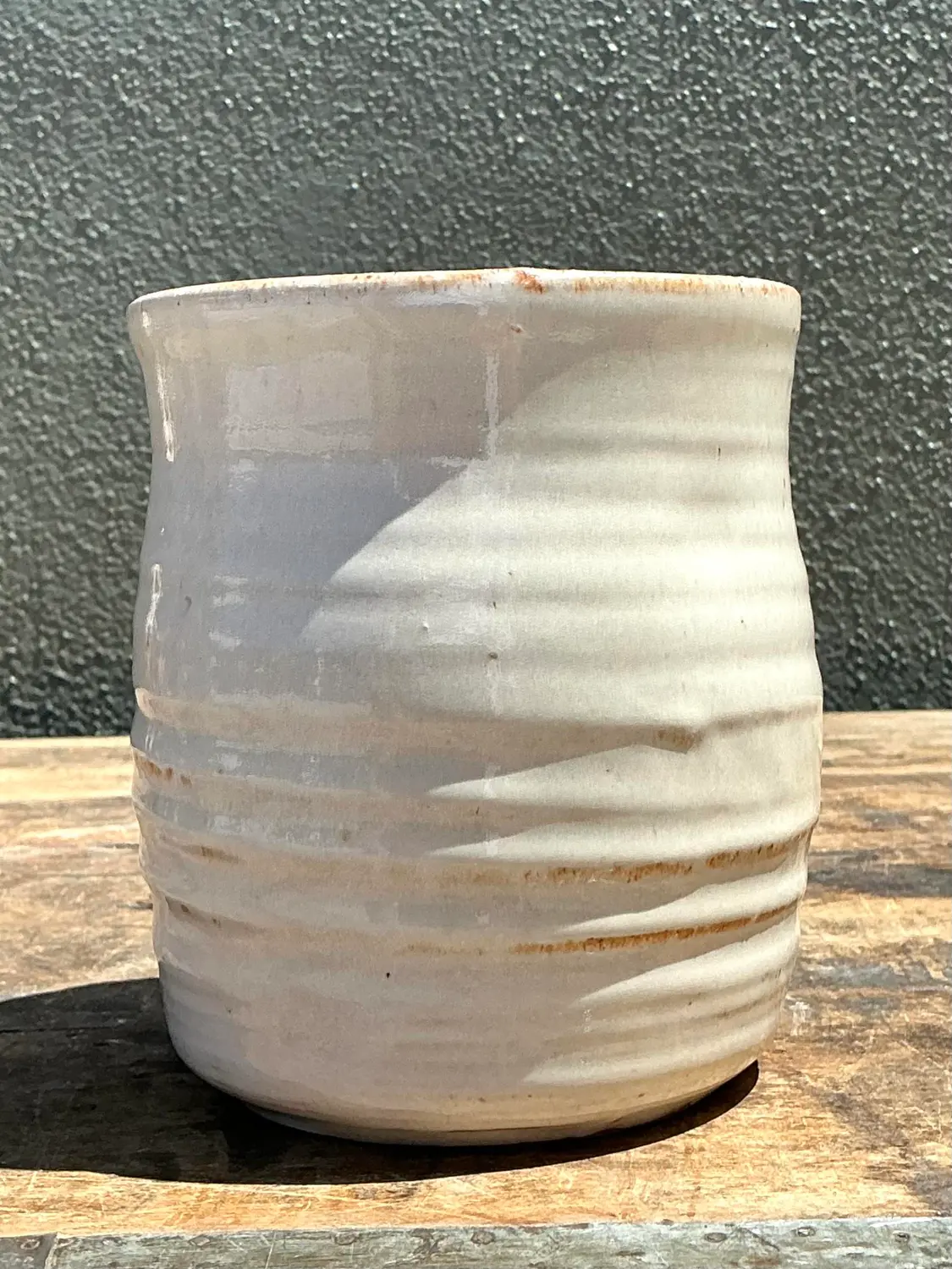 Vintage Aboriginal Studio Pottery Vase - Back view
