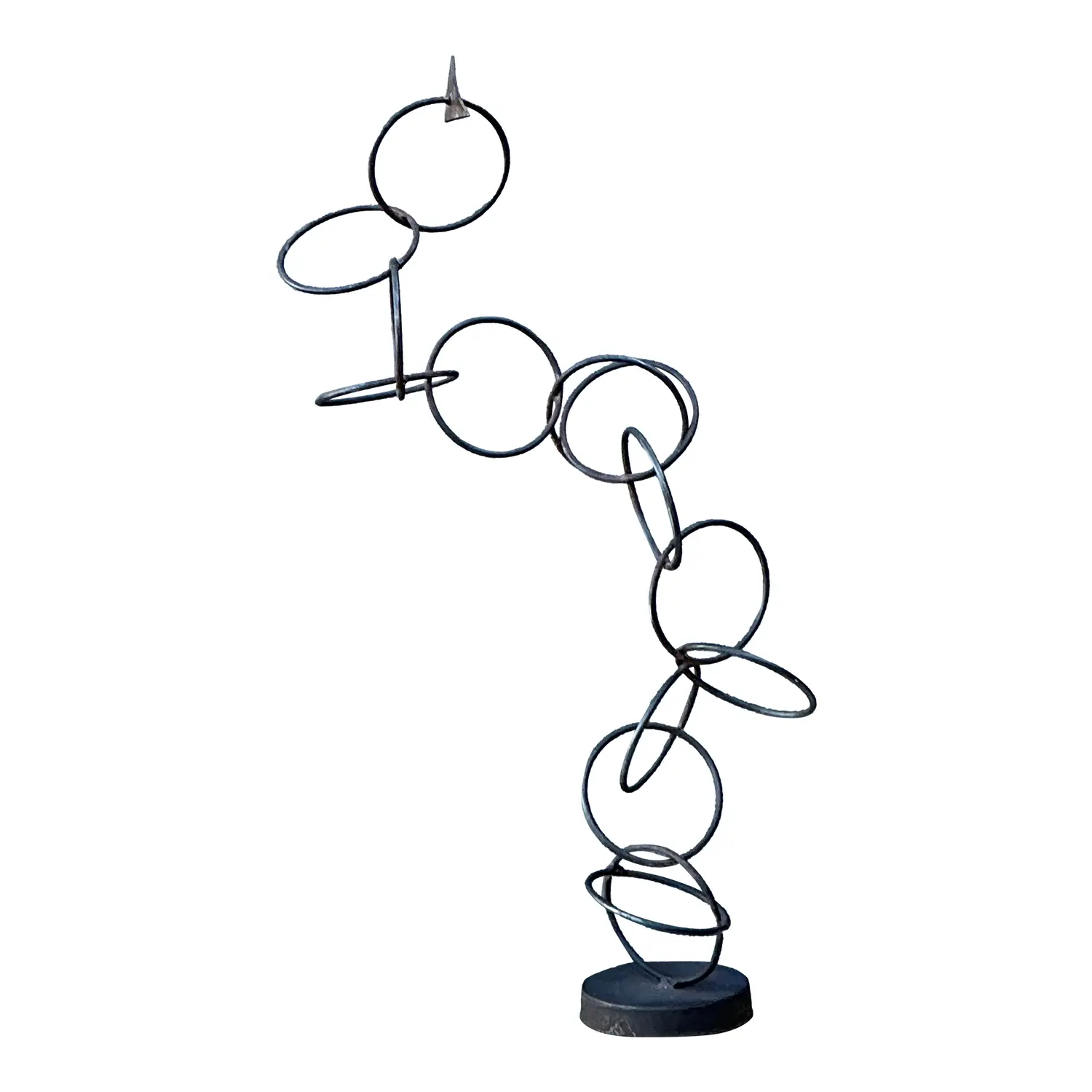 Vintage Abstract Geometric Rings Sculpture Z