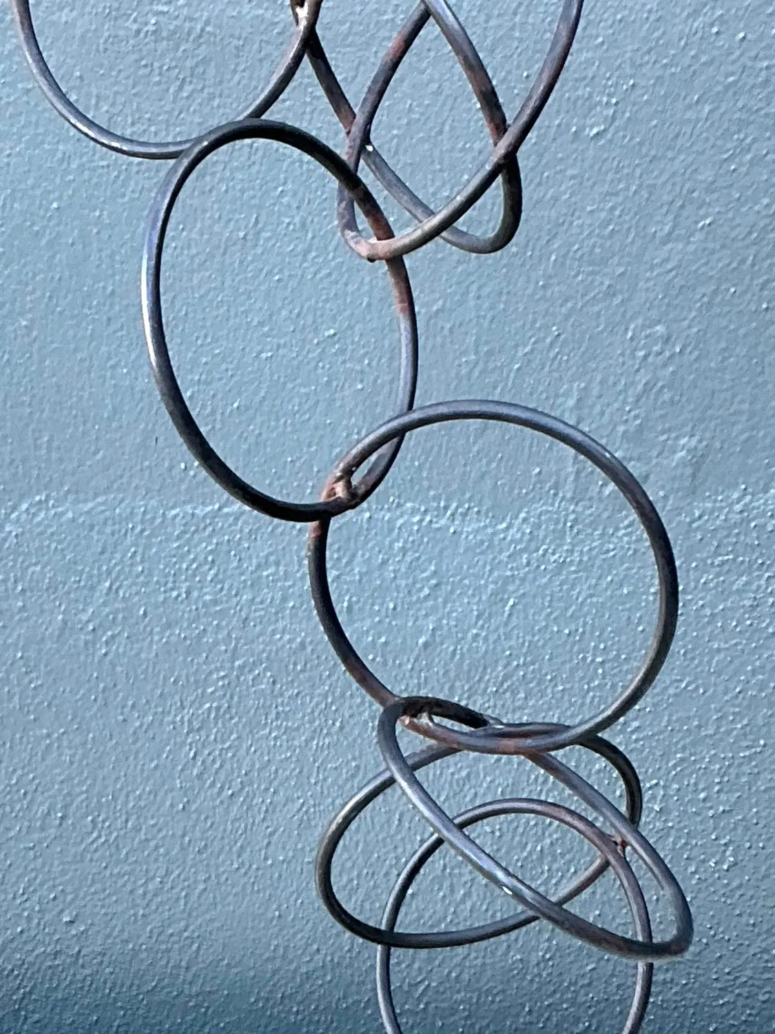 Vintage Abstract Geometric Rings Sculpture Z - Detail view