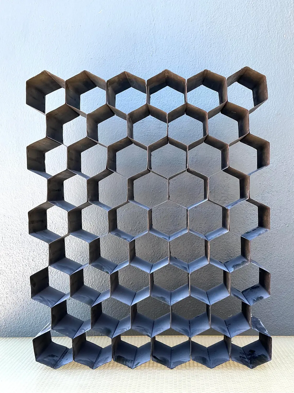 Vintage Abstract Honeycomb Sculpture - Detail view