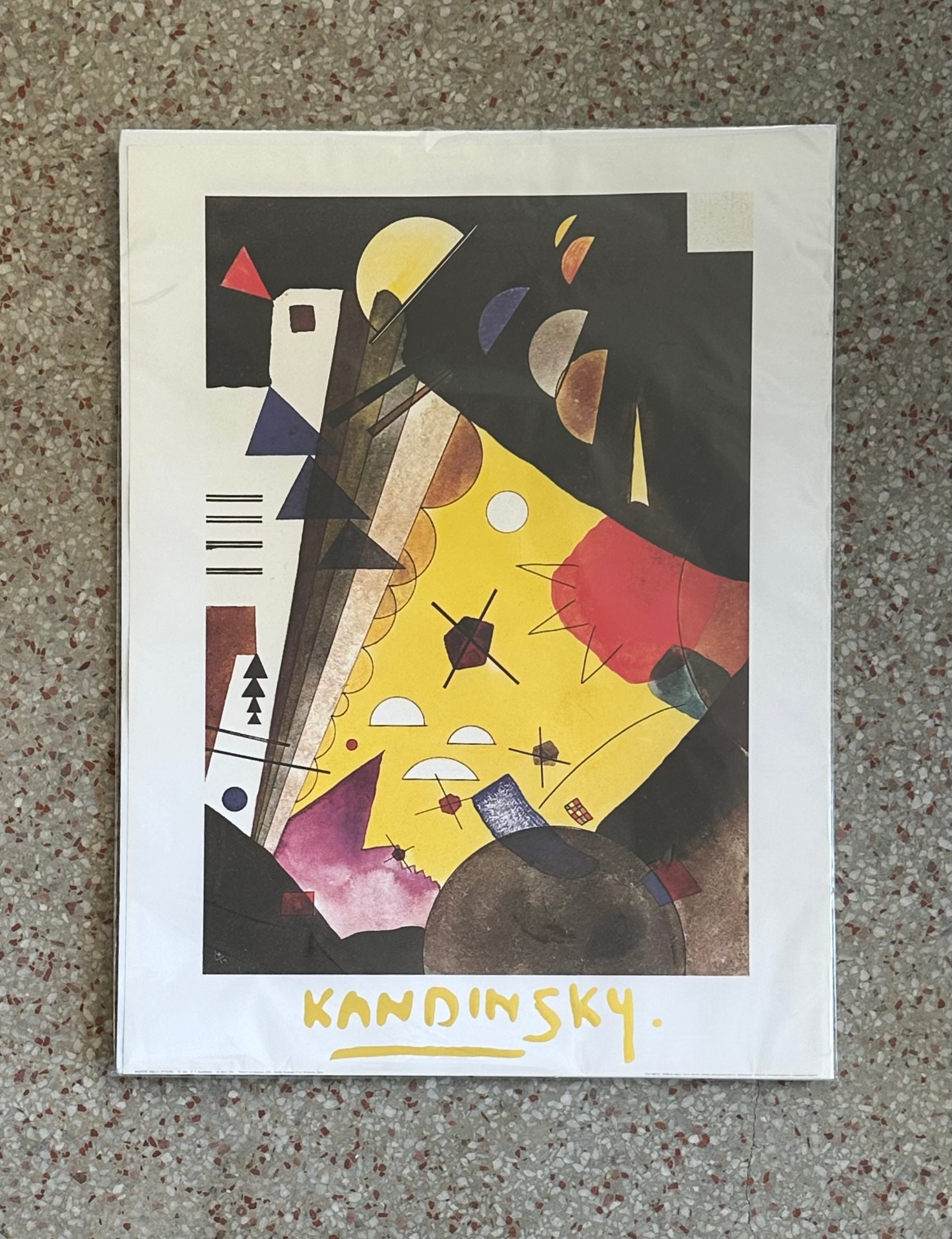 Vintage Abstract Kandinsky Poster - Side view