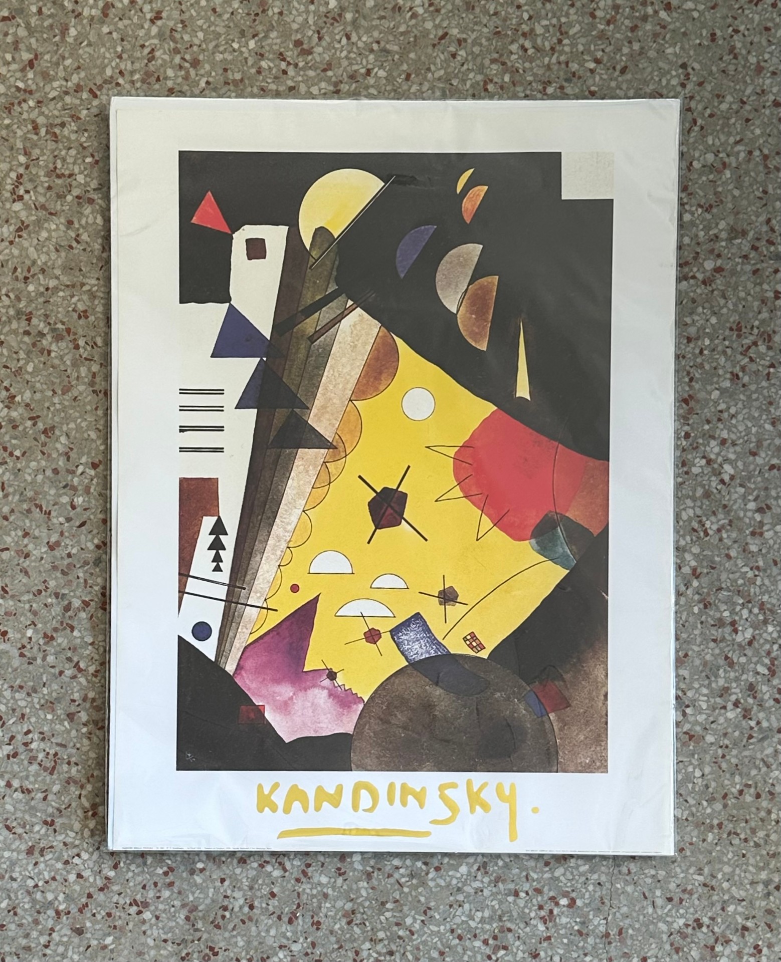 Vintage Abstract Kandinsky Poster - Back view