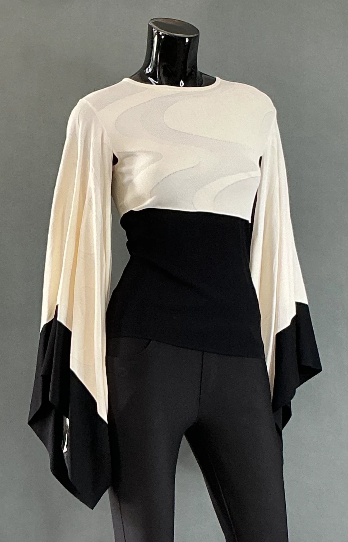 Vintage Alexander McQueen Bat Wing Knit Top - Detail view