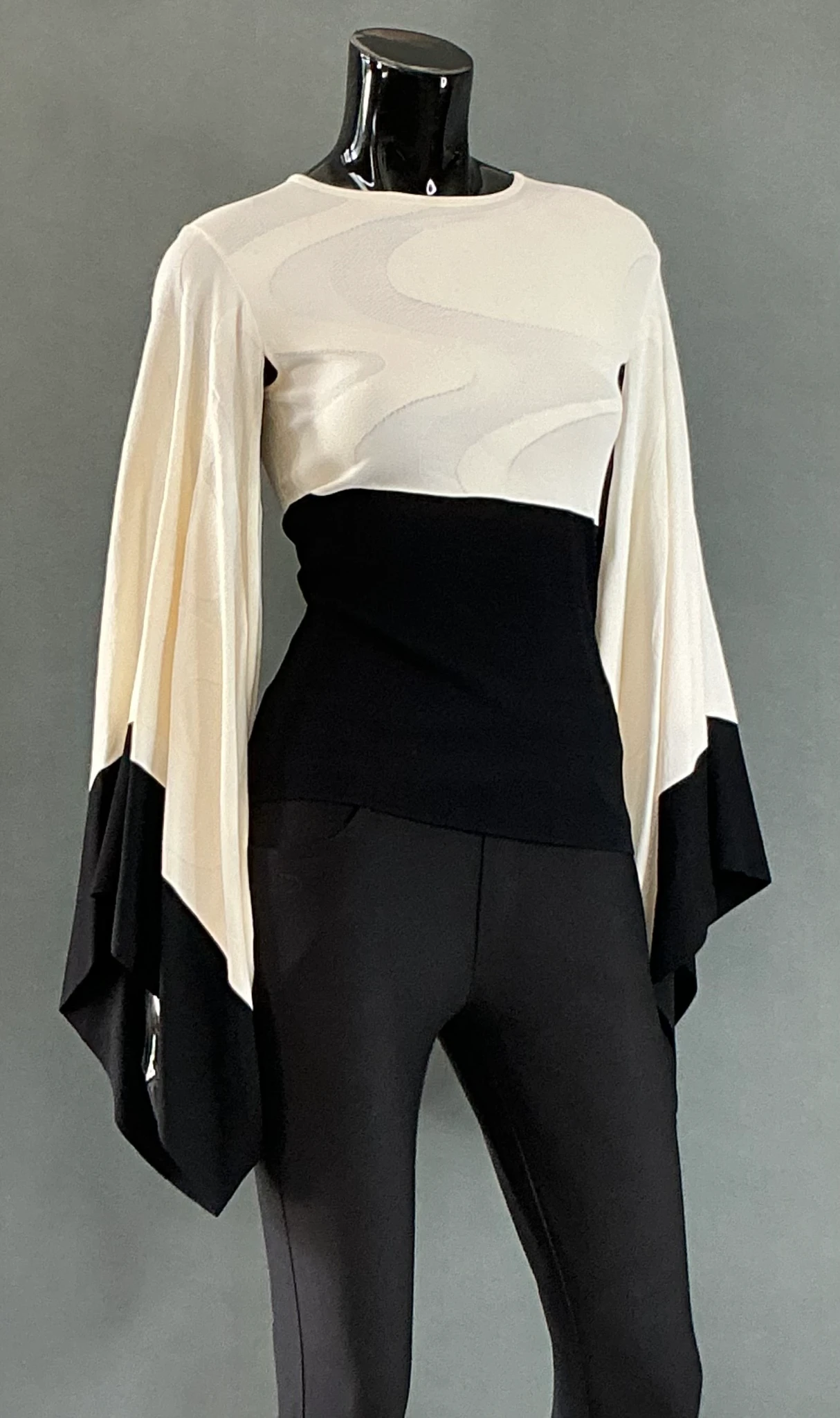 Vintage Alexander McQueen Bat Wing Knit Top - Top view