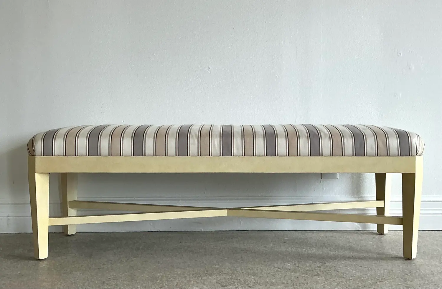 Vintage Angled Long Bench - Side view