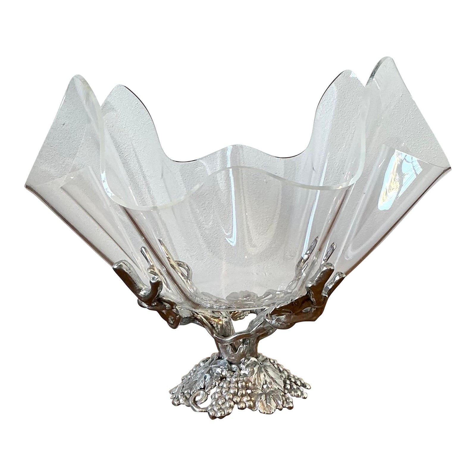 Vintage Arthur Court Pewter and Plexi Bowl