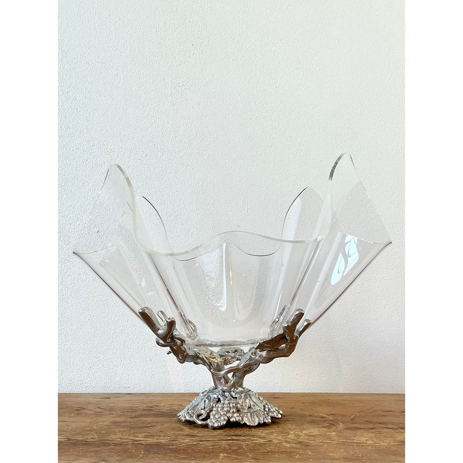 Vintage Arthur Court Pewter and Plexi Bowl - Side view