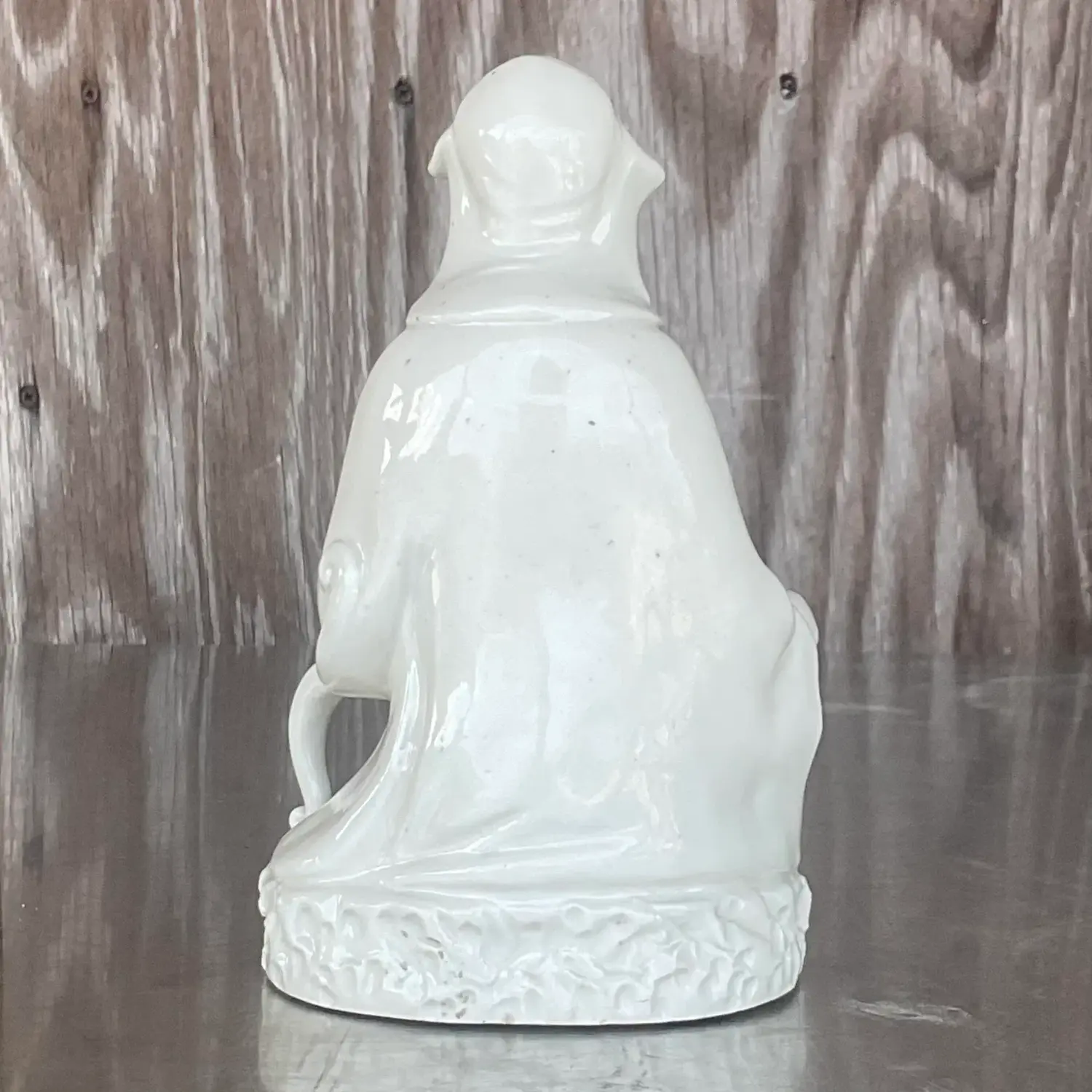 Vintage Asian 1920s Blanc De Chine Figure of Lady - Top view