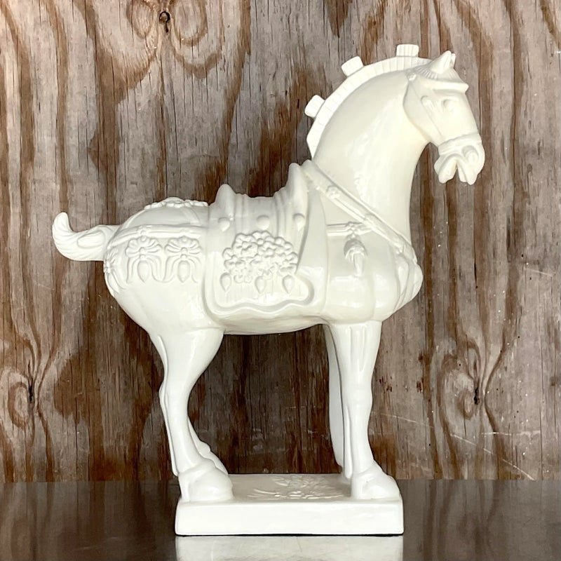 Vintage Asian Ceramic Tang Dynasty Style Horse - Side view