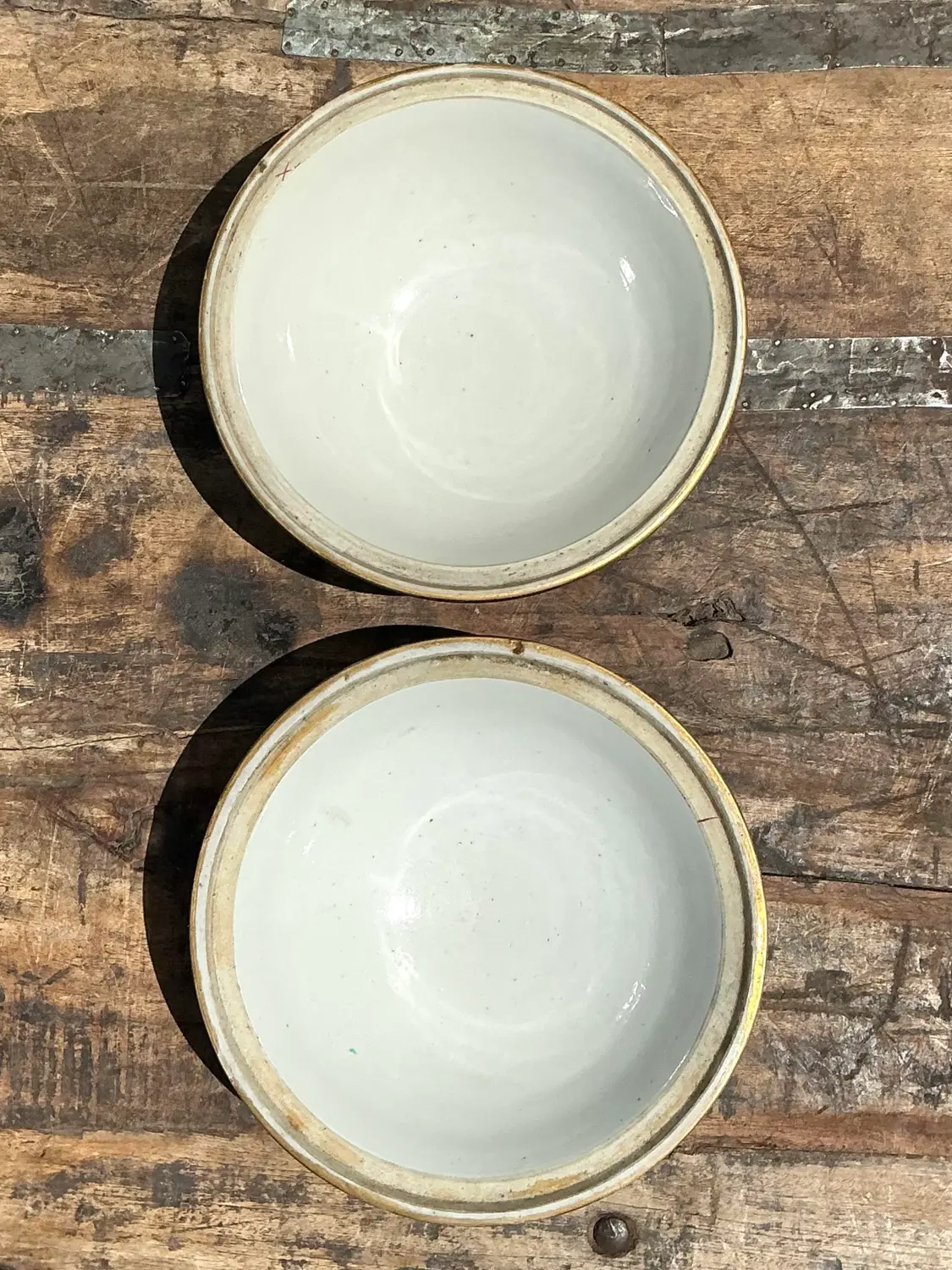 Vintage Asian Glazed Ceramic Bowls - A Pair - Detail view