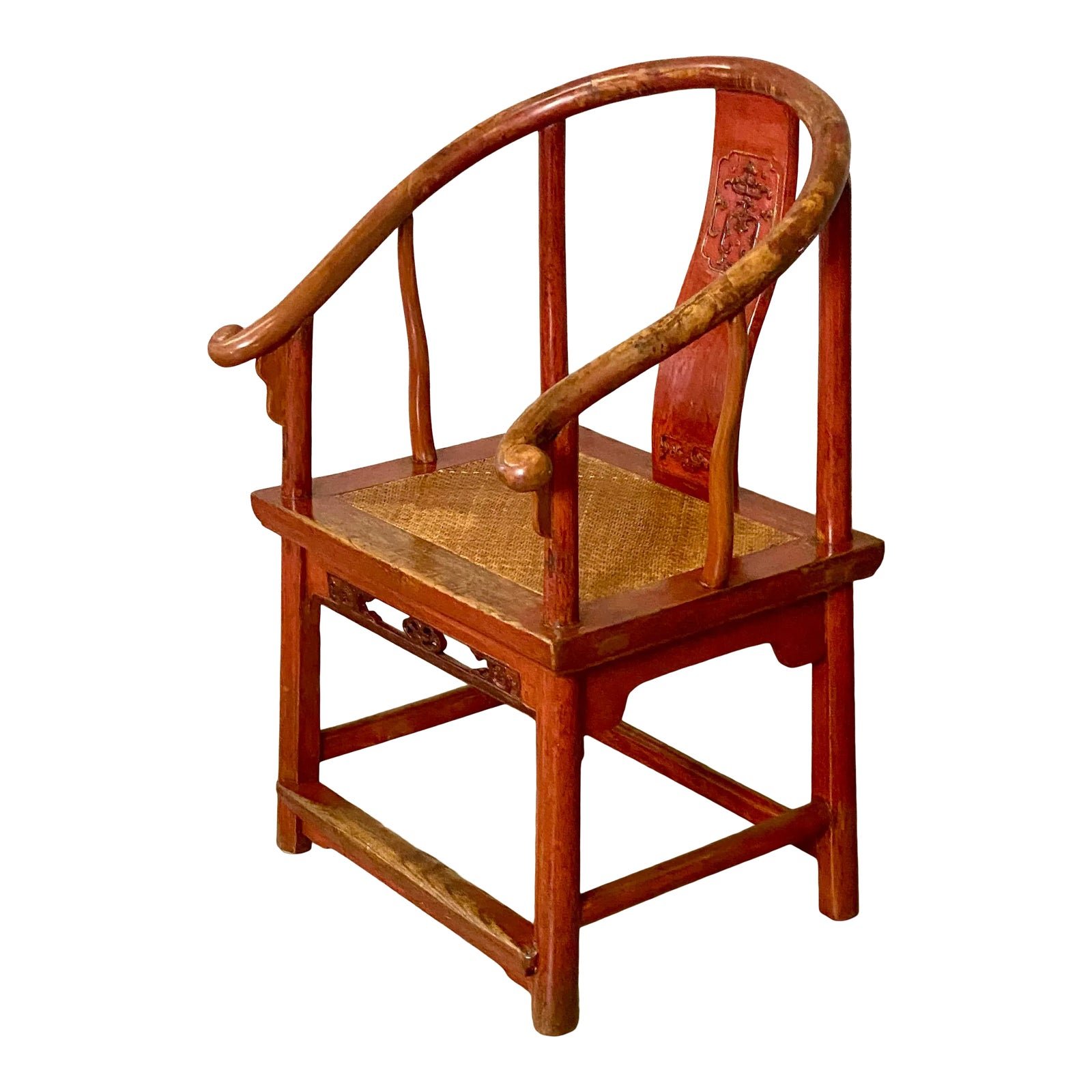Vintage Asian Lacquered Brides Chair