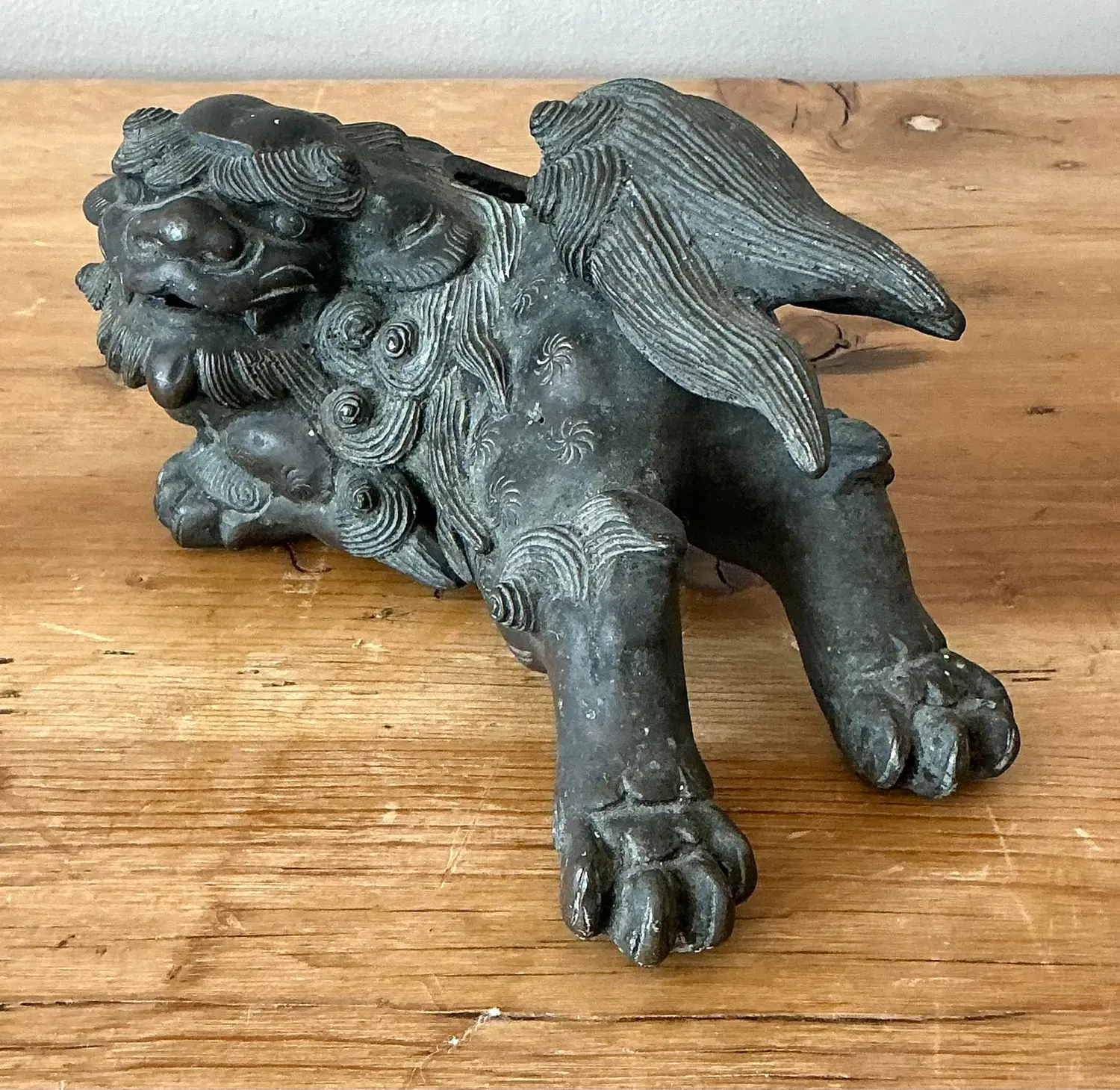 Vintage Asian Lion Censer - Detail view