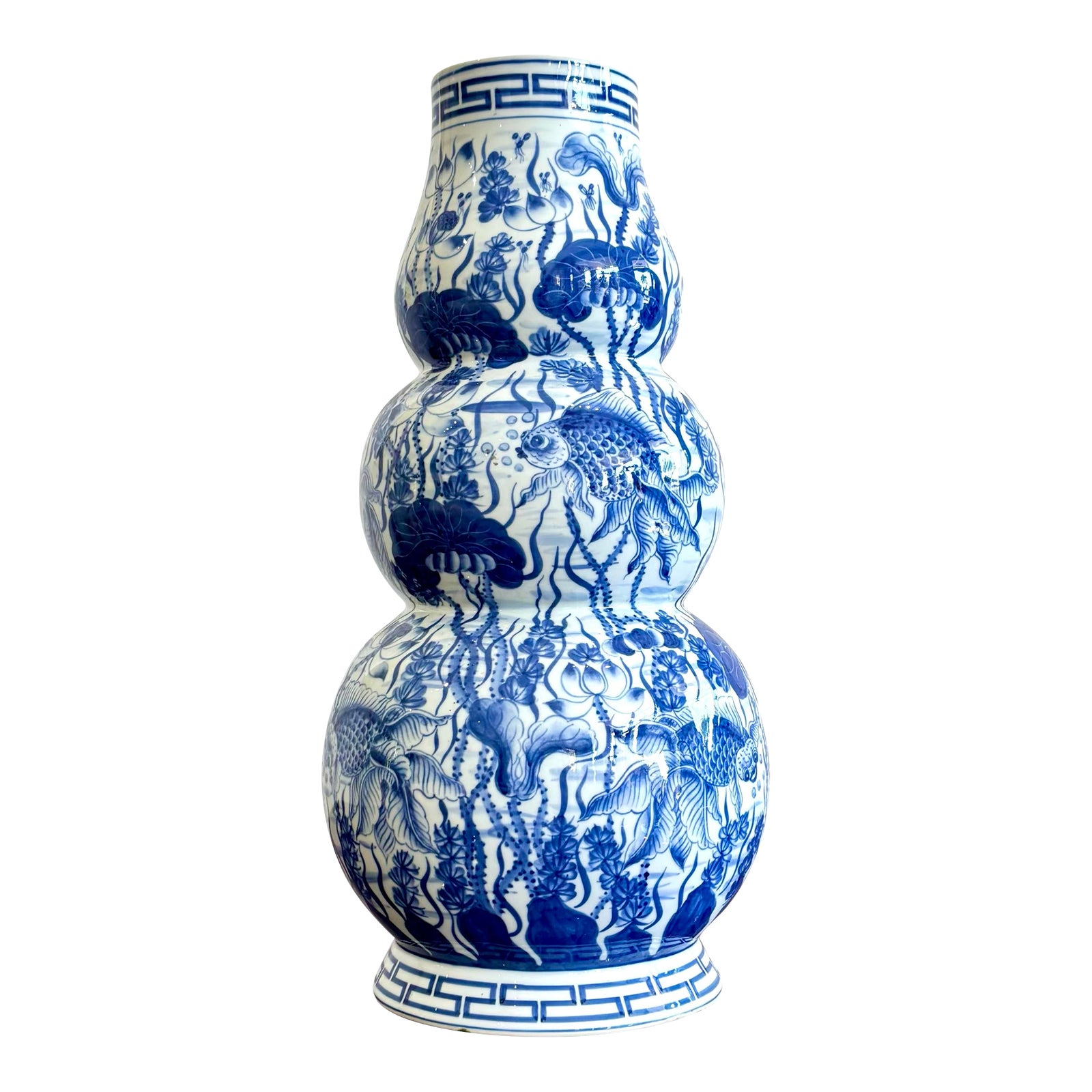 Vintage Asian Maitland-Smith Glazed Ceramic Vase - Detail view