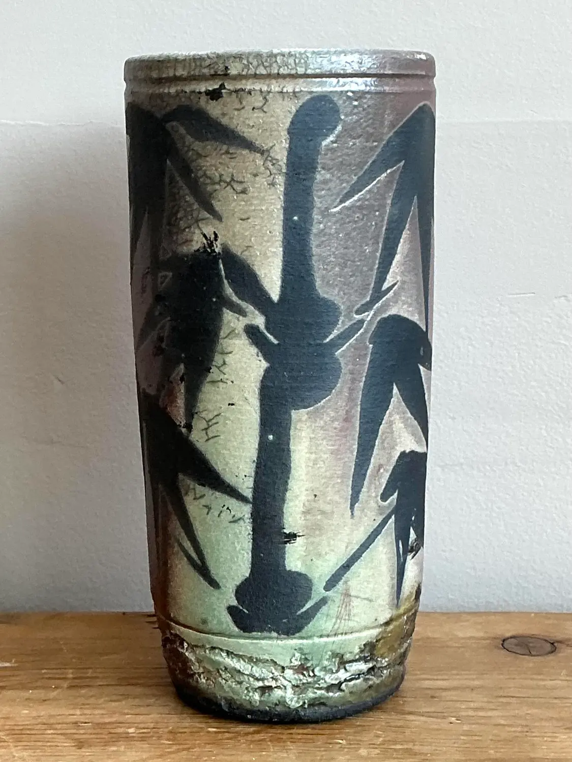 Vintage Asian Original Studio Pottery Vase - Detail view