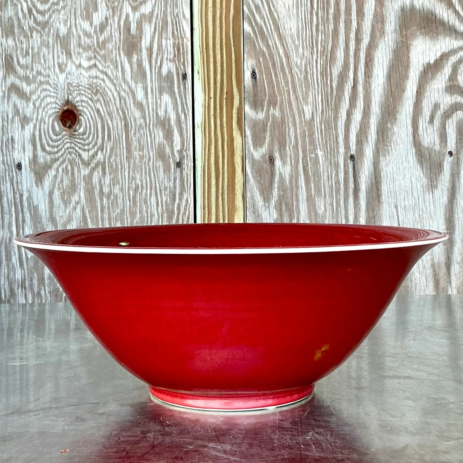 Vintage Asian “Sang De Bouf” Bowl - Top view