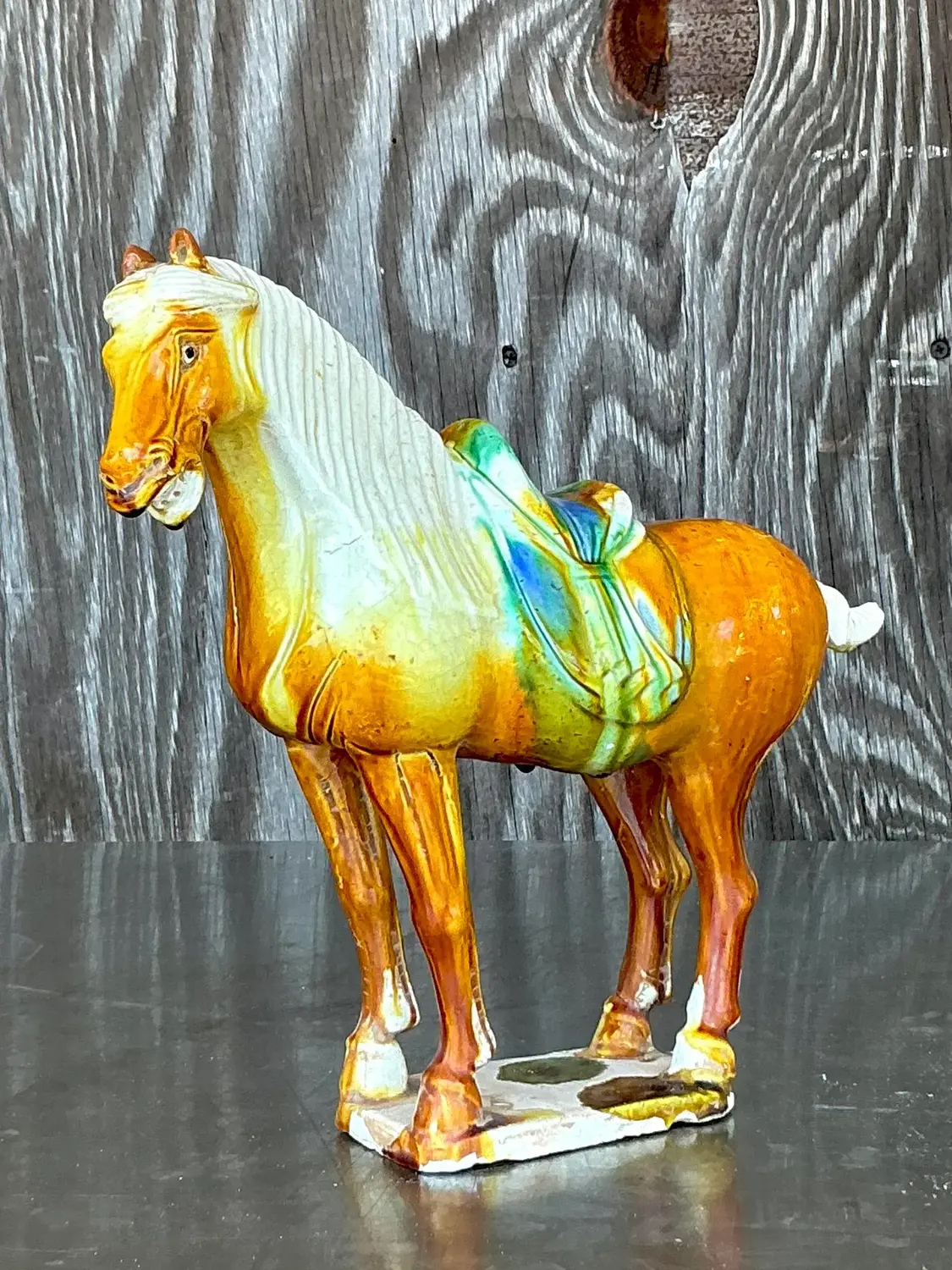 Vintage Asian Temple Horse - Side view