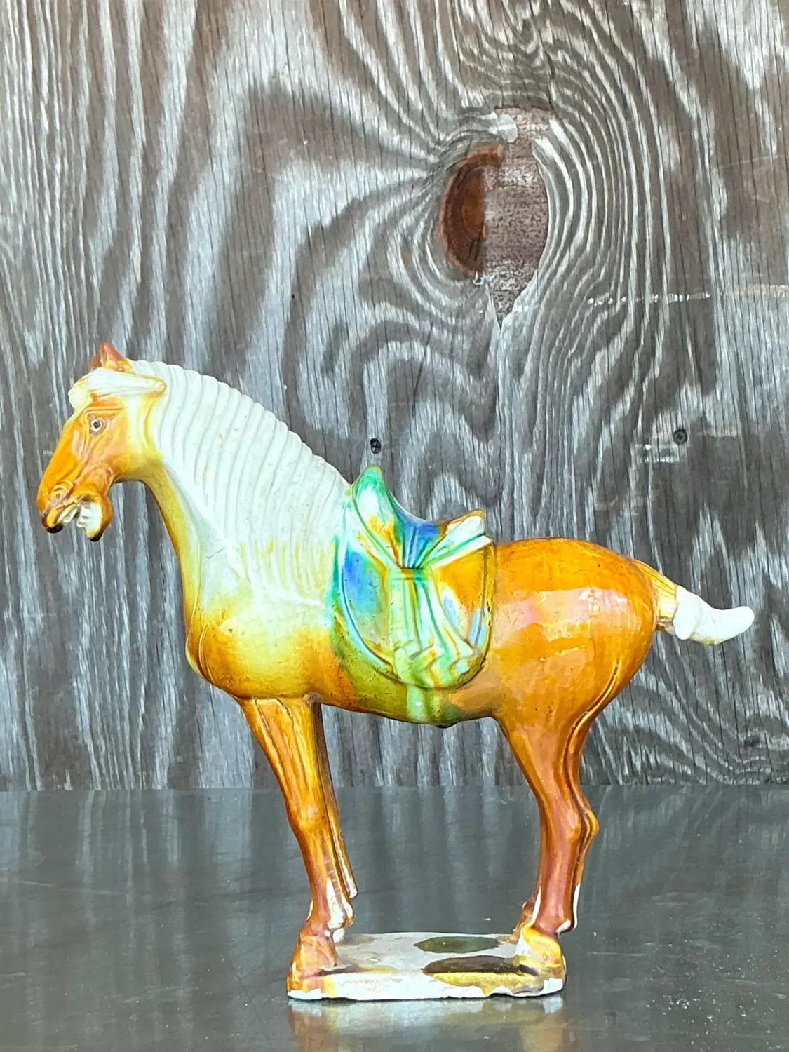 Vintage Asian Temple Horse - Back view