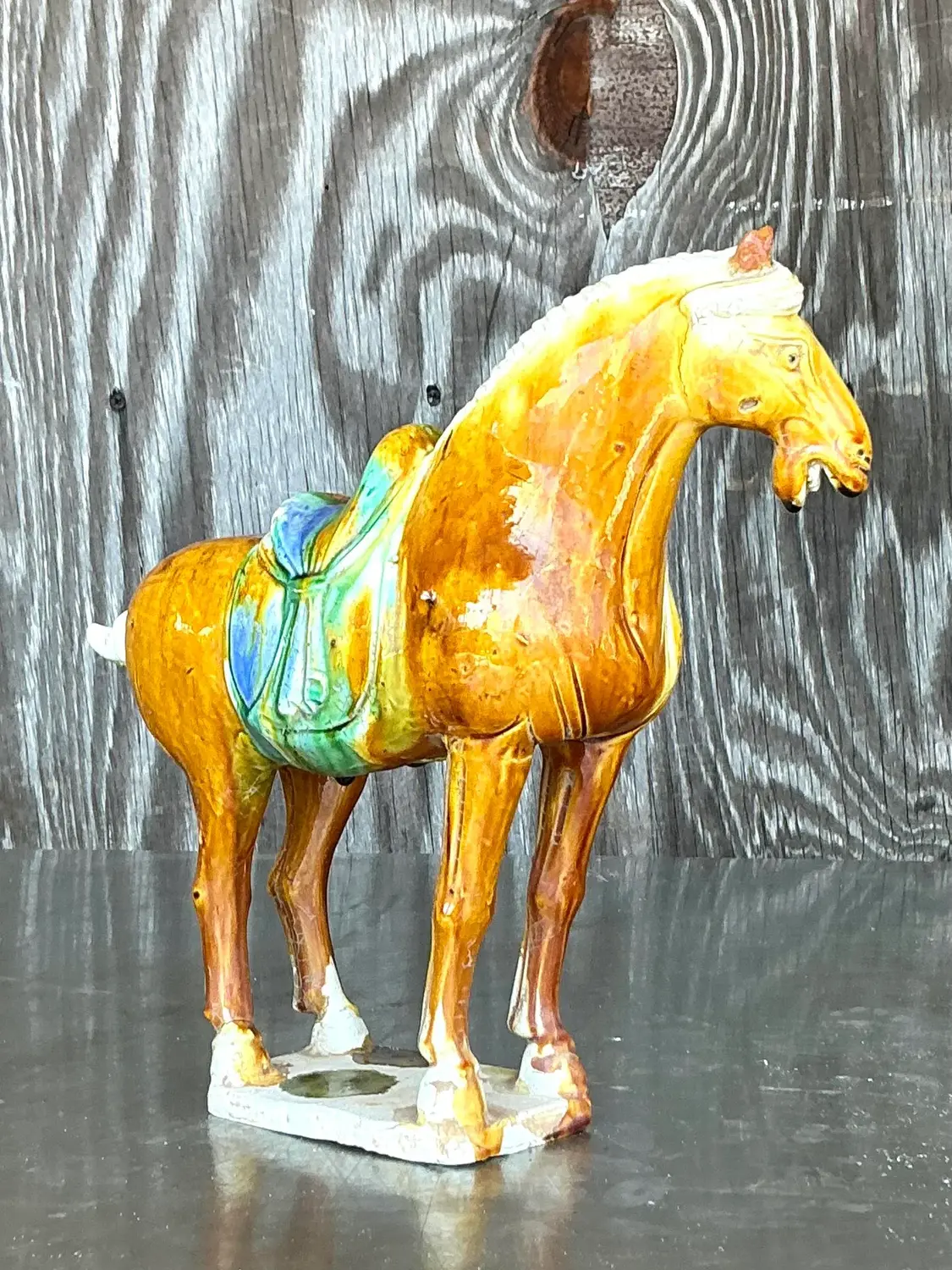 Vintage Asian Temple Horse - Top view