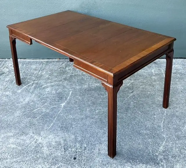 Vintage Baker Extendable Dining Table - Top view