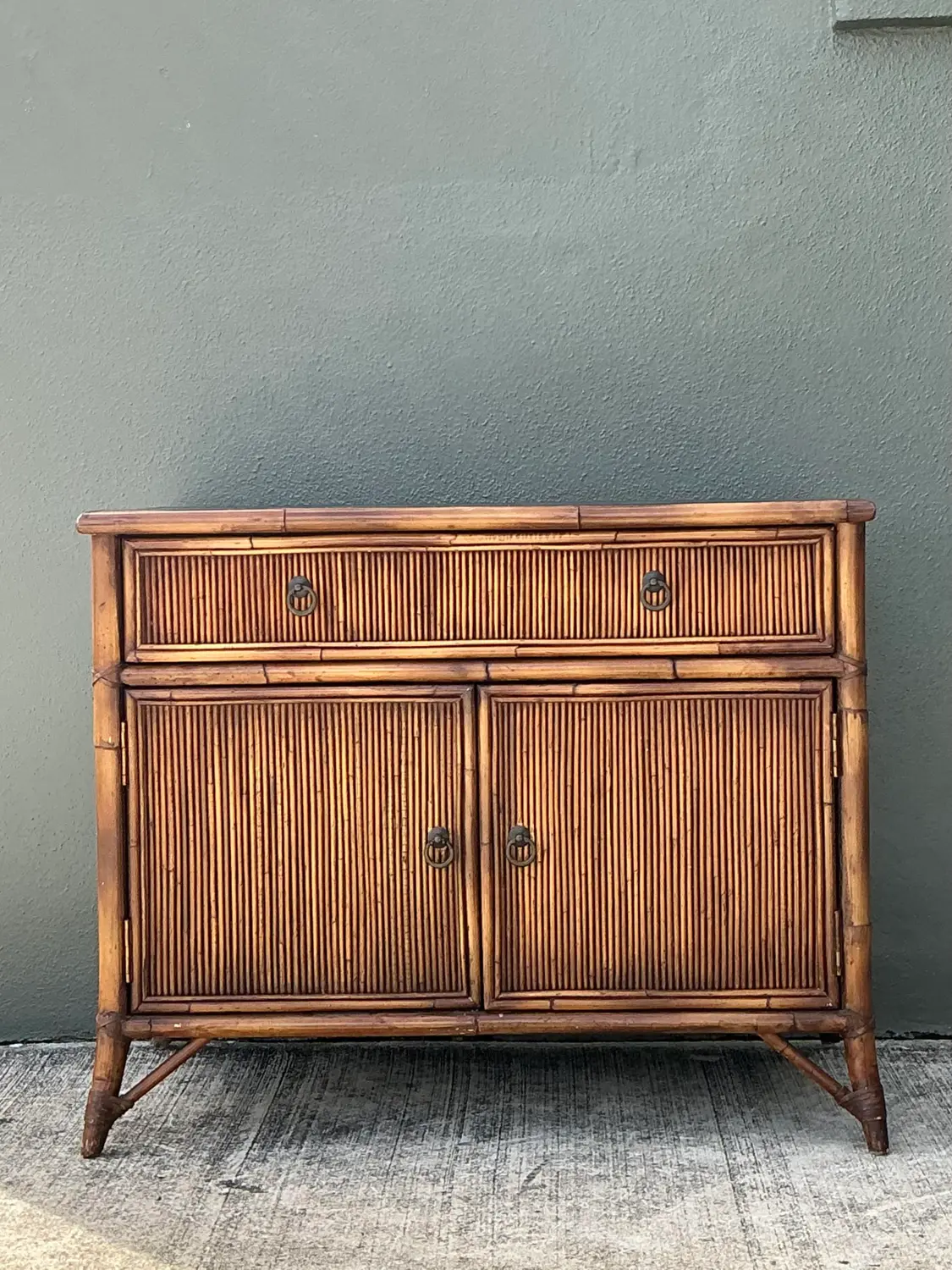 Vintage Baker Milling Road Pencil Reed Sideboard - Top view