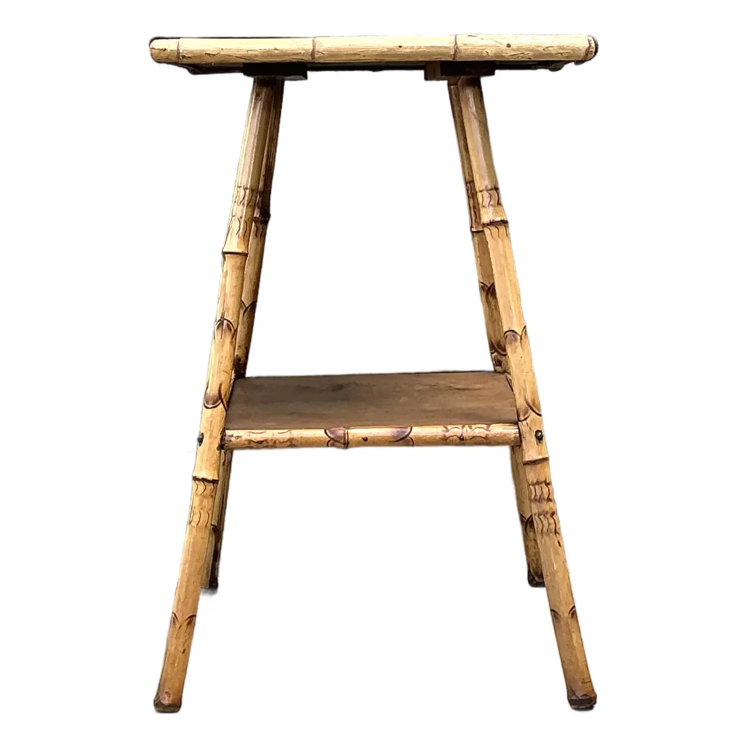 Vintage Bamboo Side Table