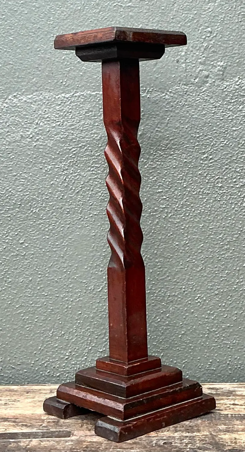 Vintage Barley Twist Candlestick - Detail view