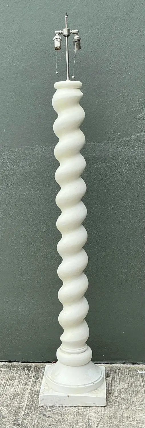 Vintage Barley Twist Floor Lamp After Michael Taylor - Detail view