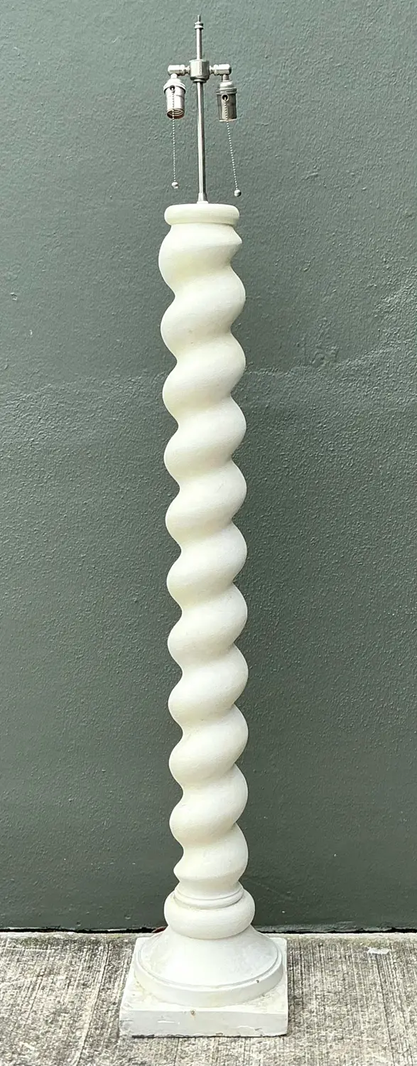 Vintage Barley Twist Floor Lamp After Michael Taylor - Side view