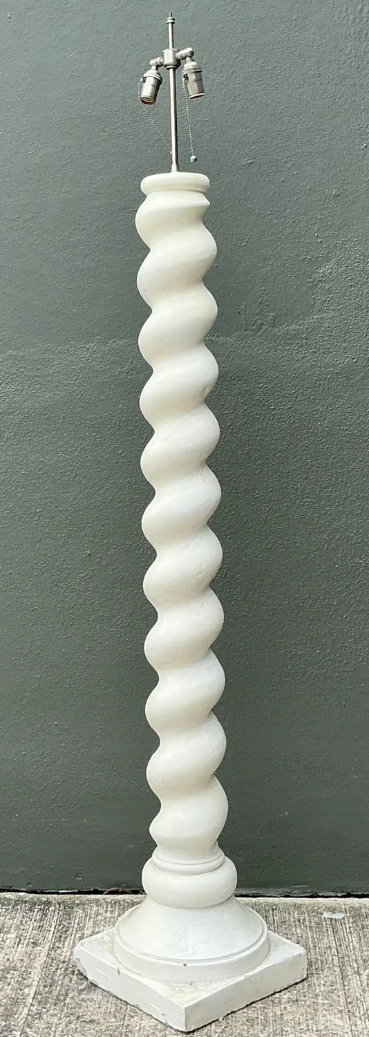 Vintage Barley Twist Floor Lamp After Michael Taylor - Back view