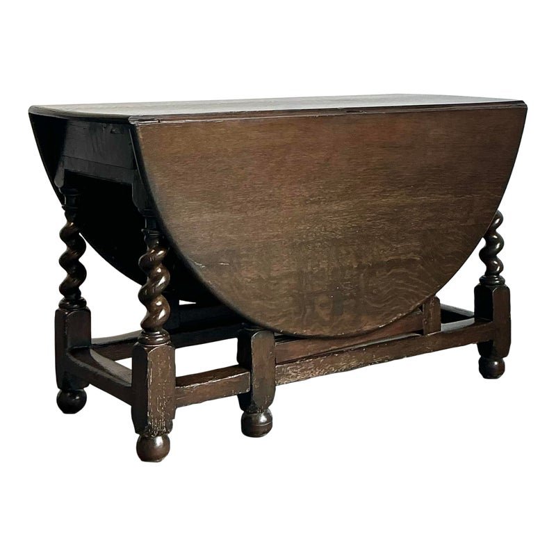 Vintage Barley Twist Gate Leg Table