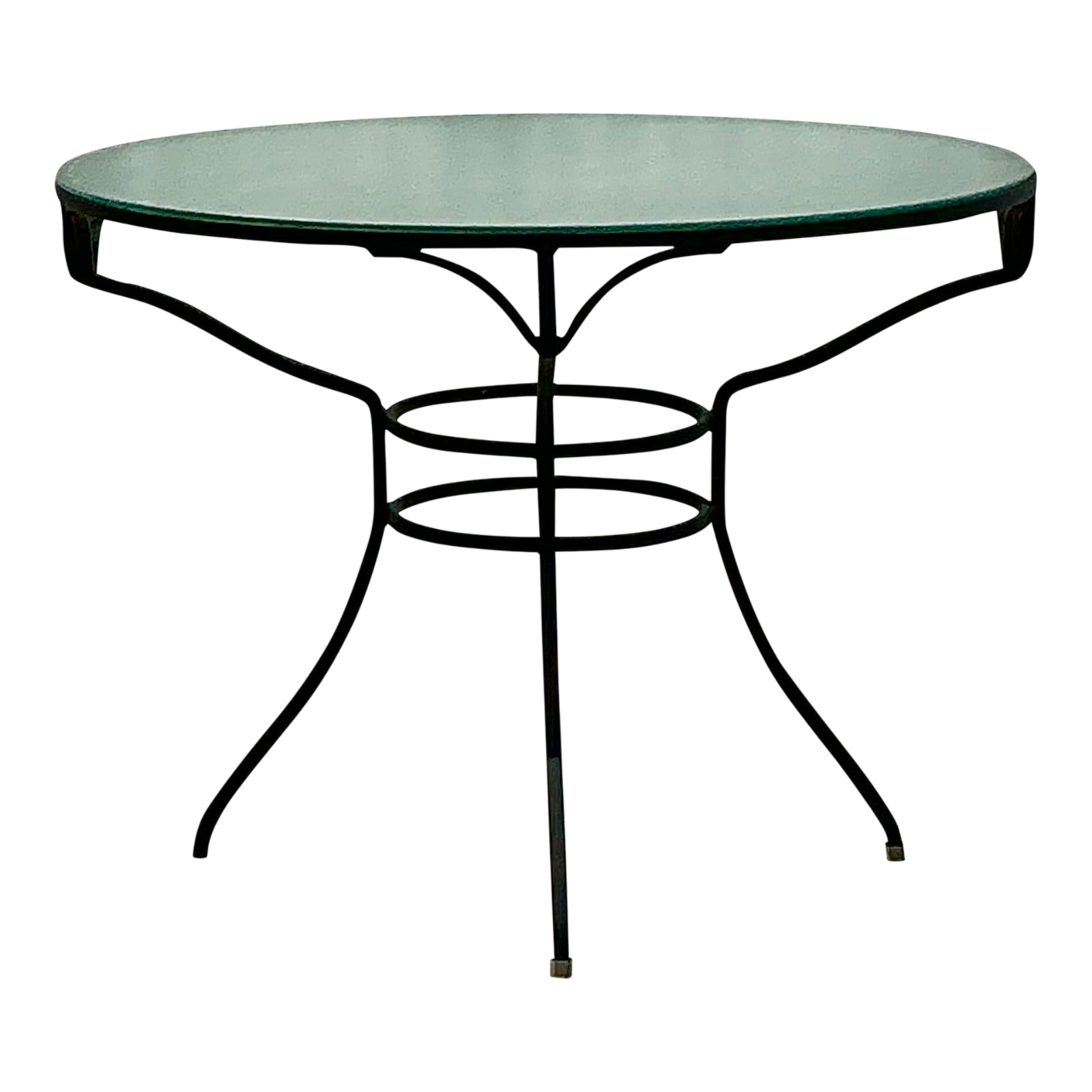 Vintage Black Cast Aluminum Dining Table - Detail view