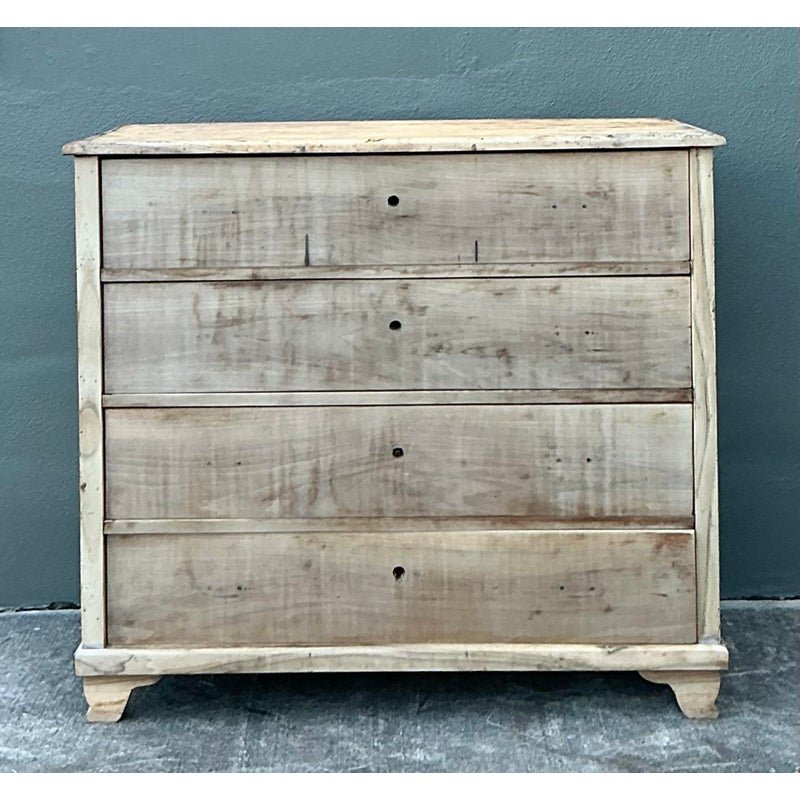 Vintage Bleached Biedermeier Chest of Drawers - Detail view