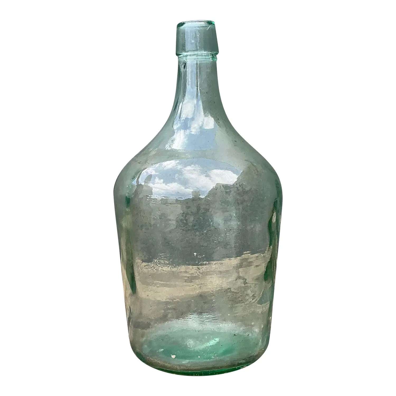Vintage Blown Glass Demijohn Wine Bottle